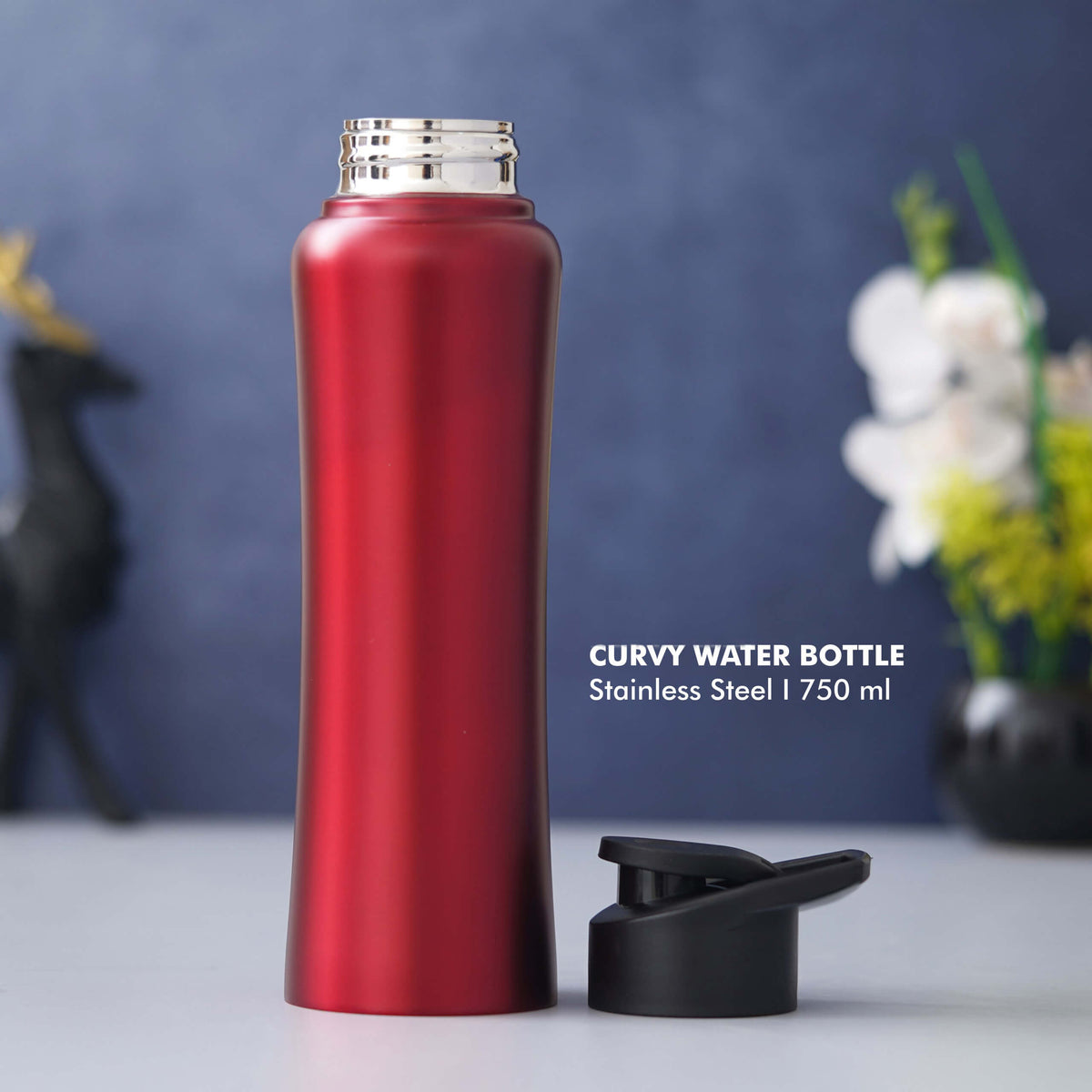 Customizable Red Stainless Steel Bottle - 750 ML