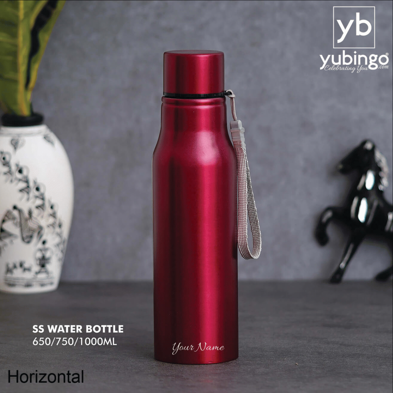 Customizable Red Stainless Steel Bottle - Perfect for Daily Hydration