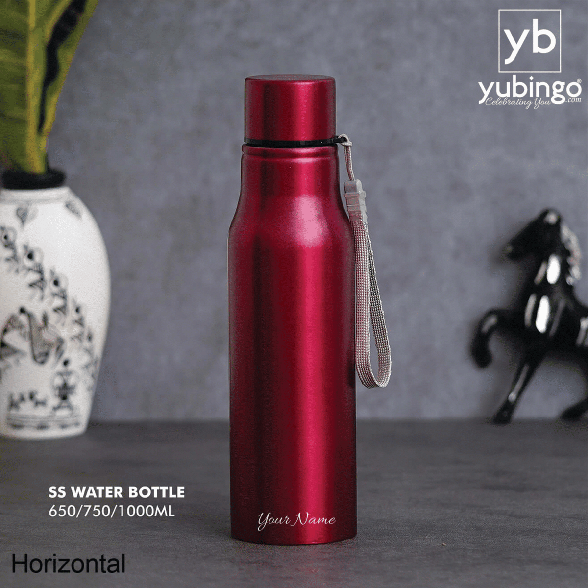Customizable Red Stainless Steel Bottle - Perfect for Daily Hydration
