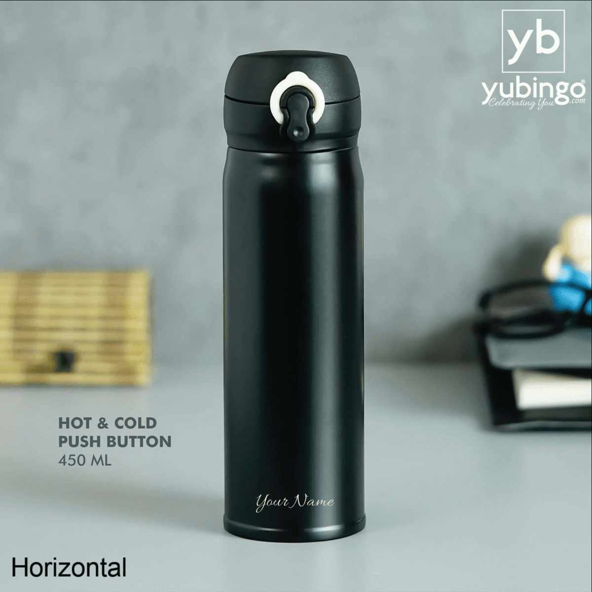 Black Stainless Steel Bottle - Perfect for On-the-Go Hydration