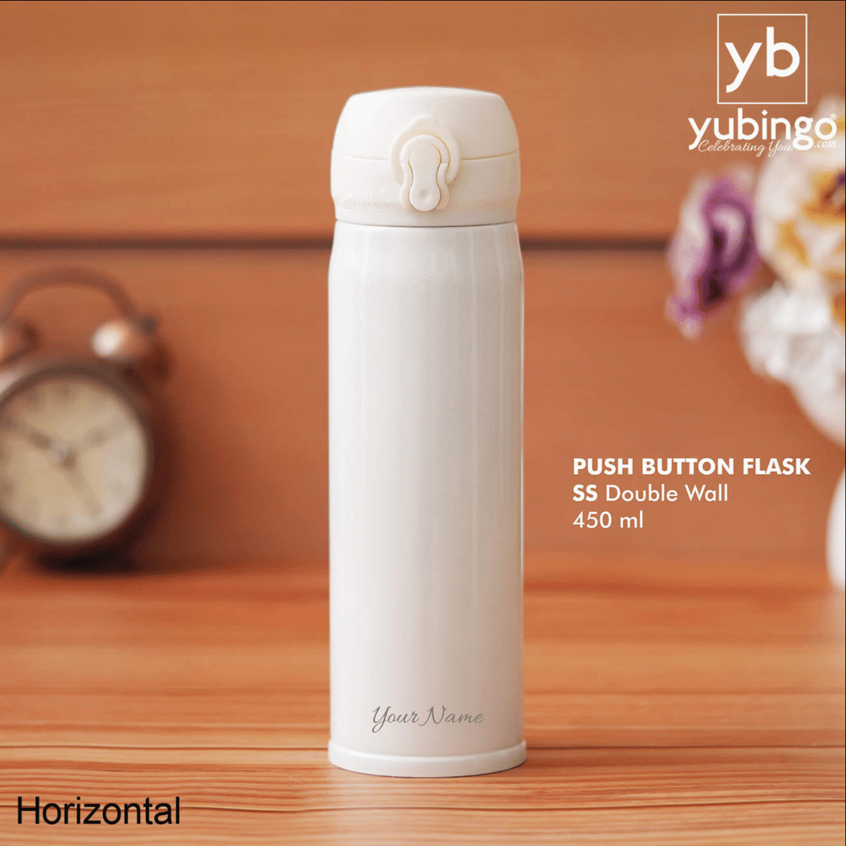 White Stainless Steel Bottle - Ideal for Hydration
