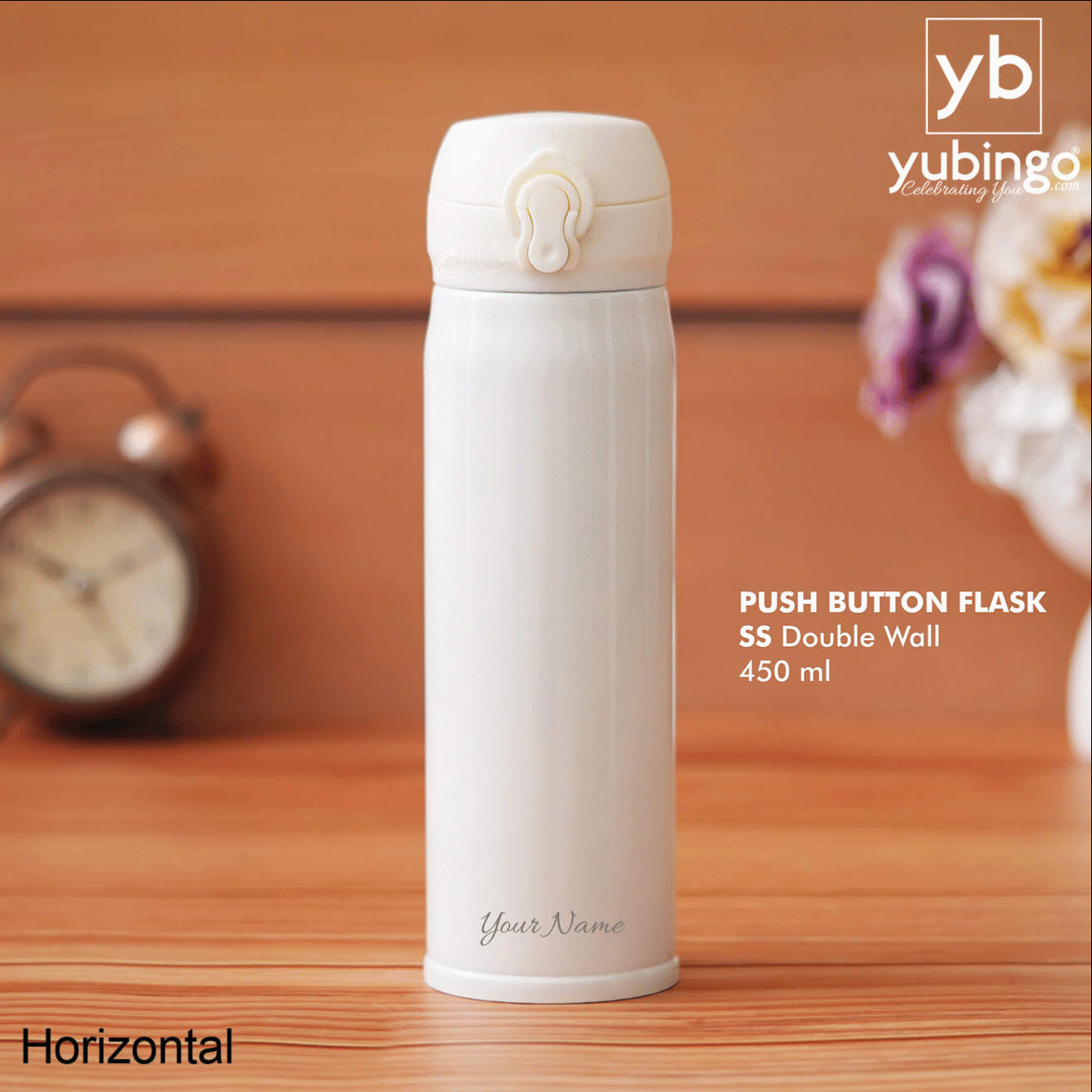 White Stainless Steel Bottle - Ideal for Hydration