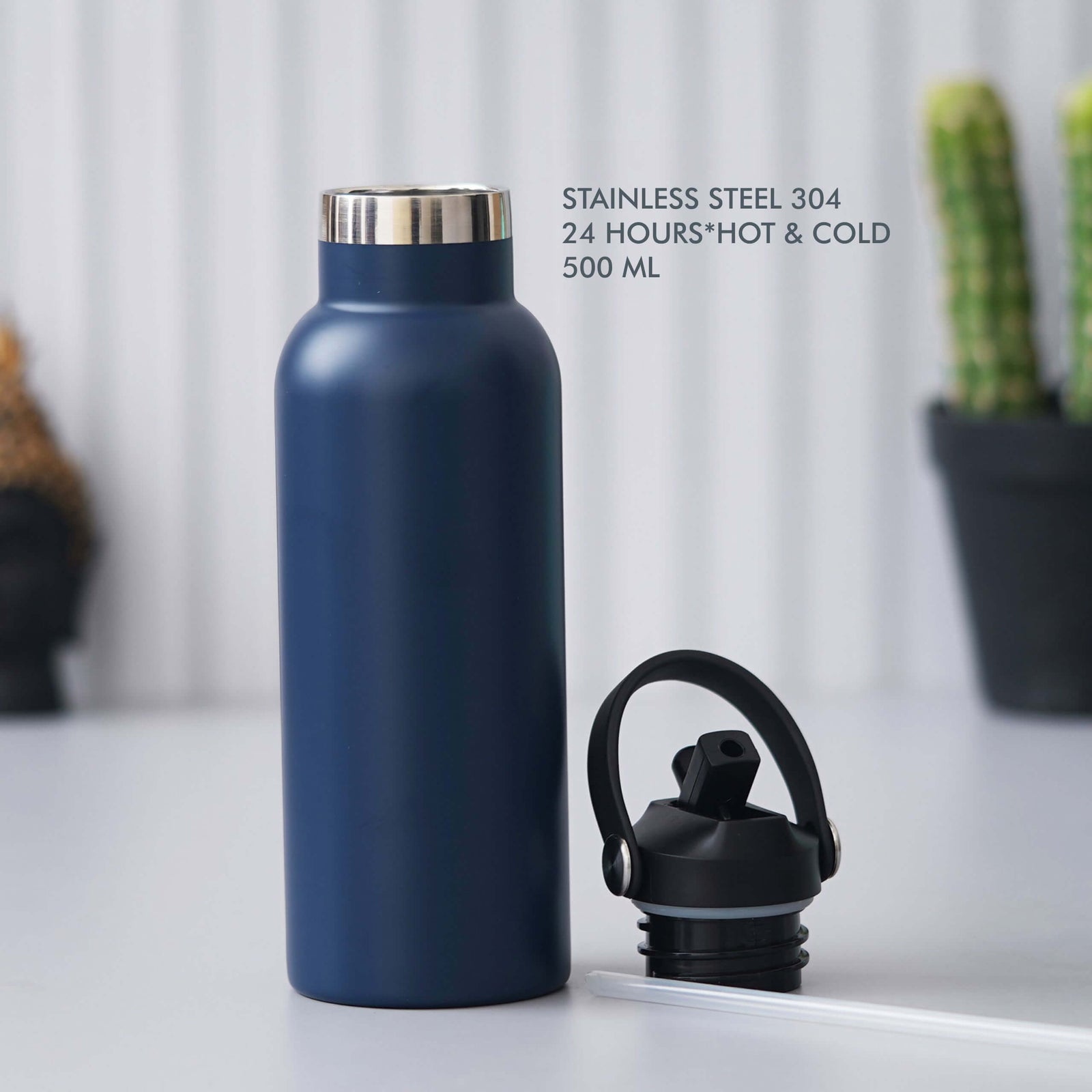Blue Stainless Steel Bottle - 500 ML
