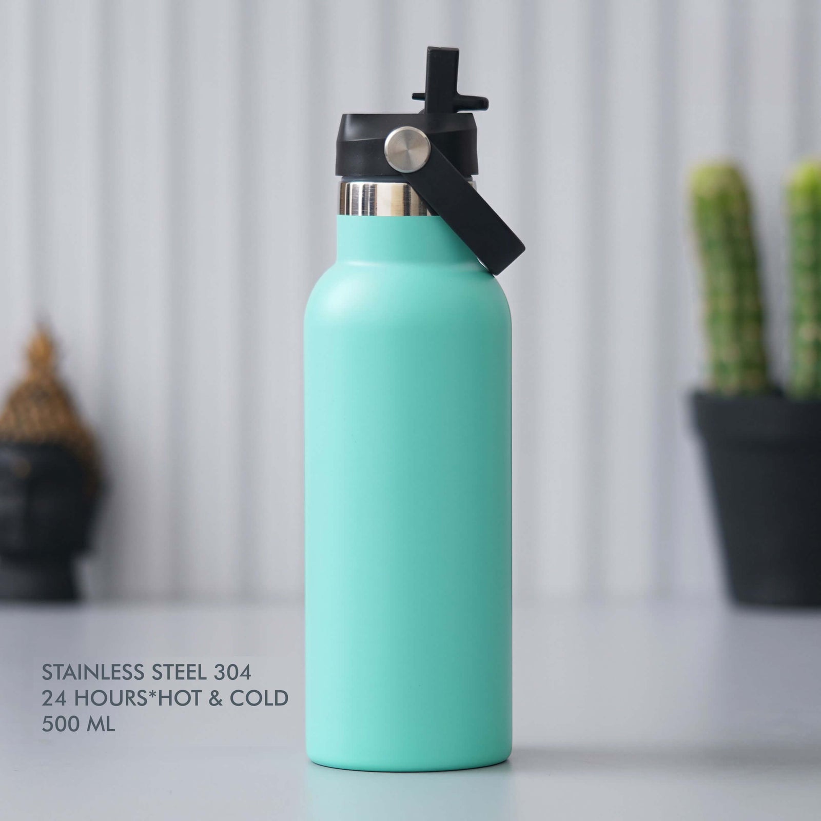 Green Stainless Steel Bottle - 500 ML