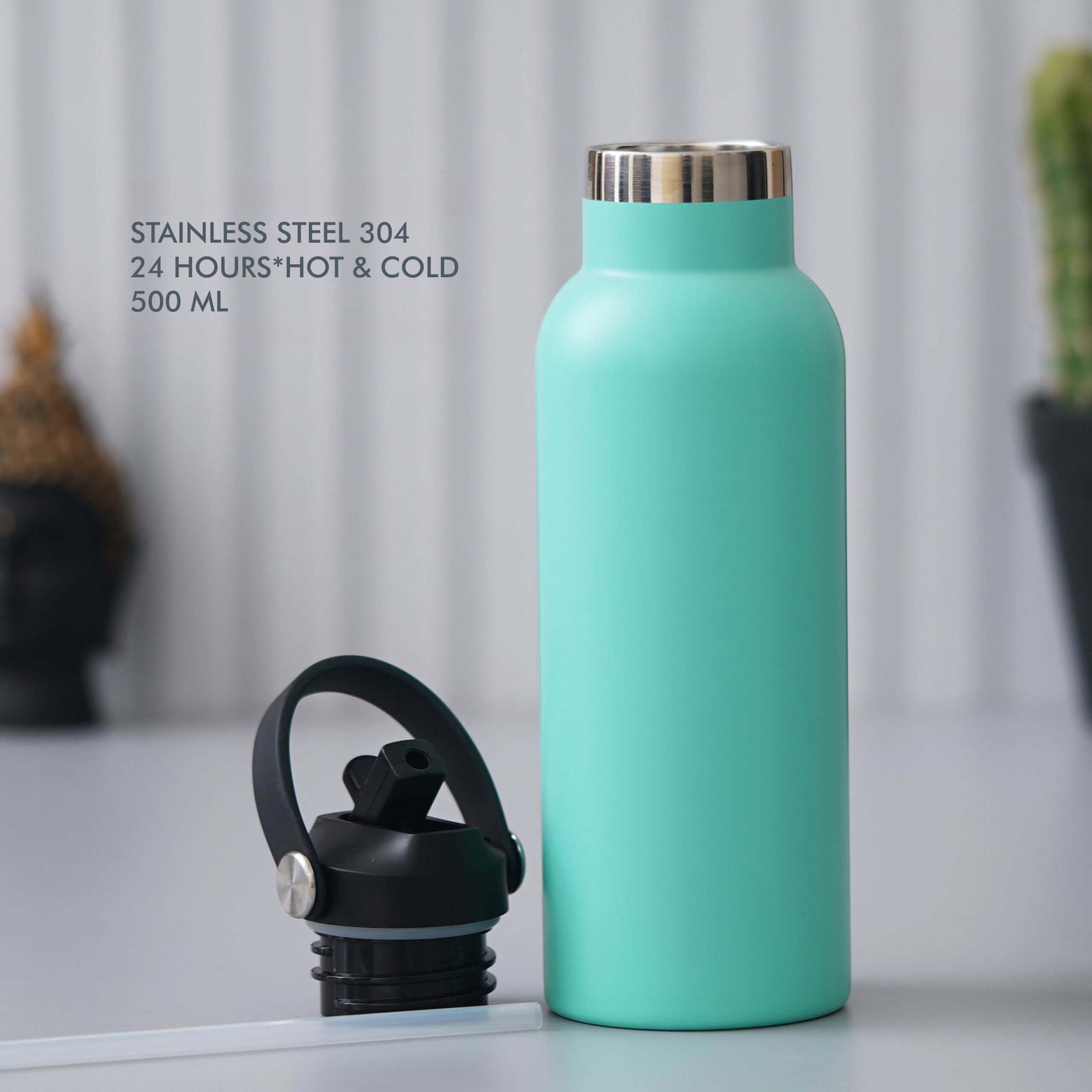 Green Stainless Steel Bottle - 500 ML
