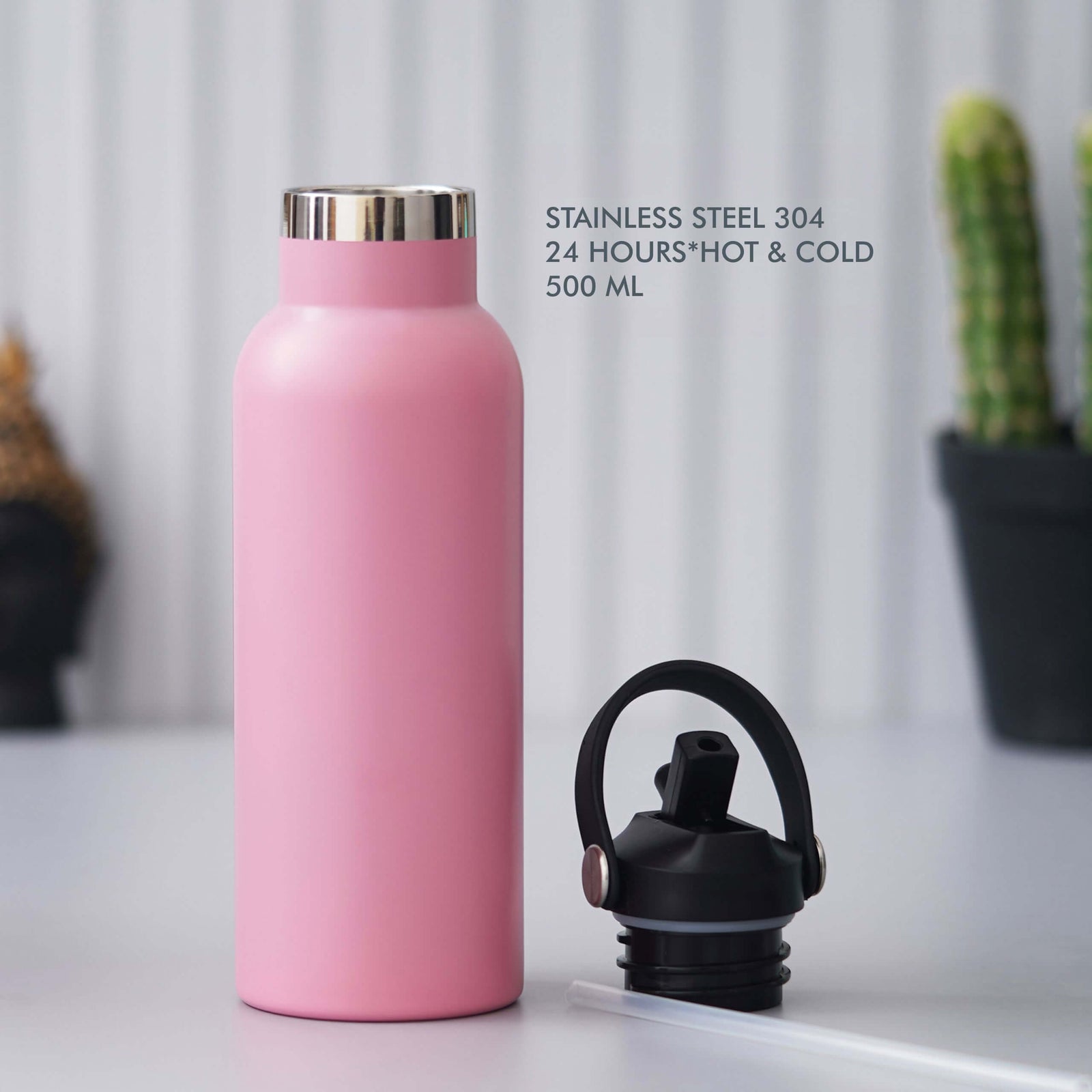 Pink Stainless Steel Bottle - 500 ML