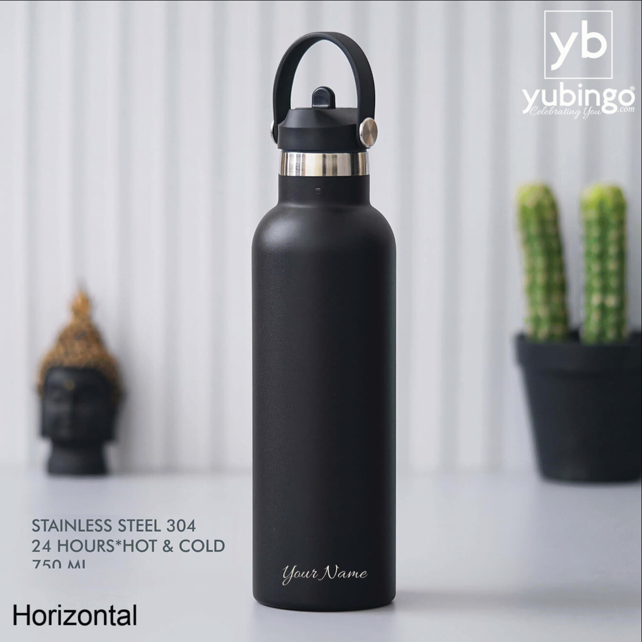 Black Stainless Steel Bottle - Perfect for Hydration
