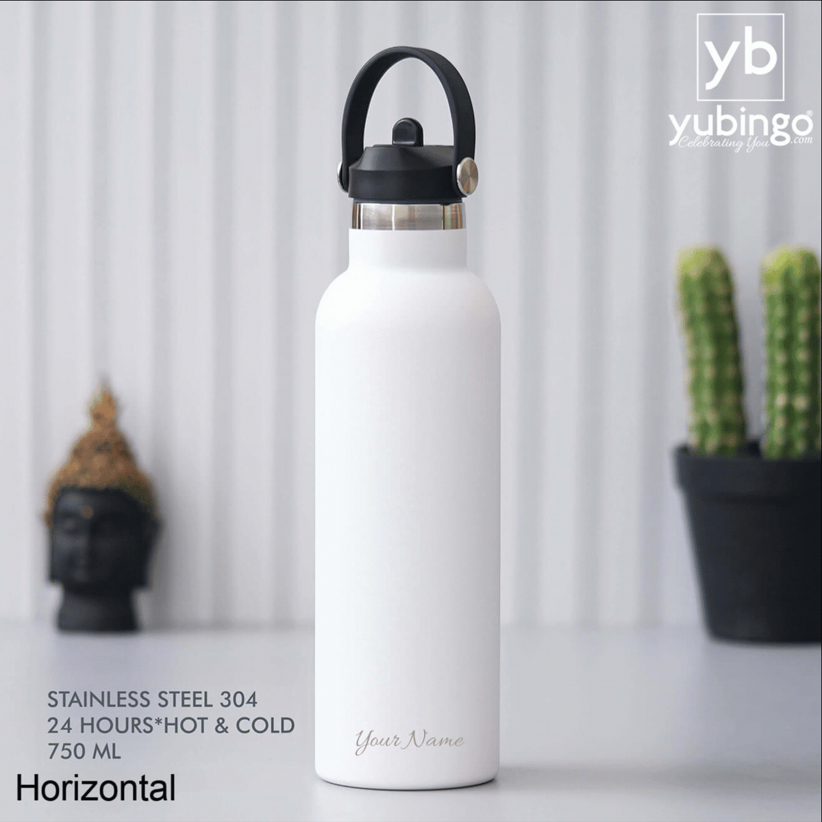 White Stainless Steel Bottle - Ideal for Everyday