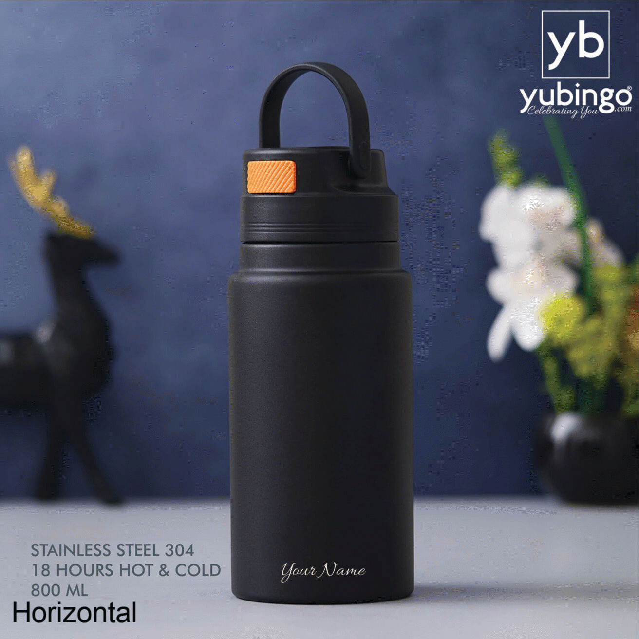 Black Stainless Steel Bottle - Perfect for Travel