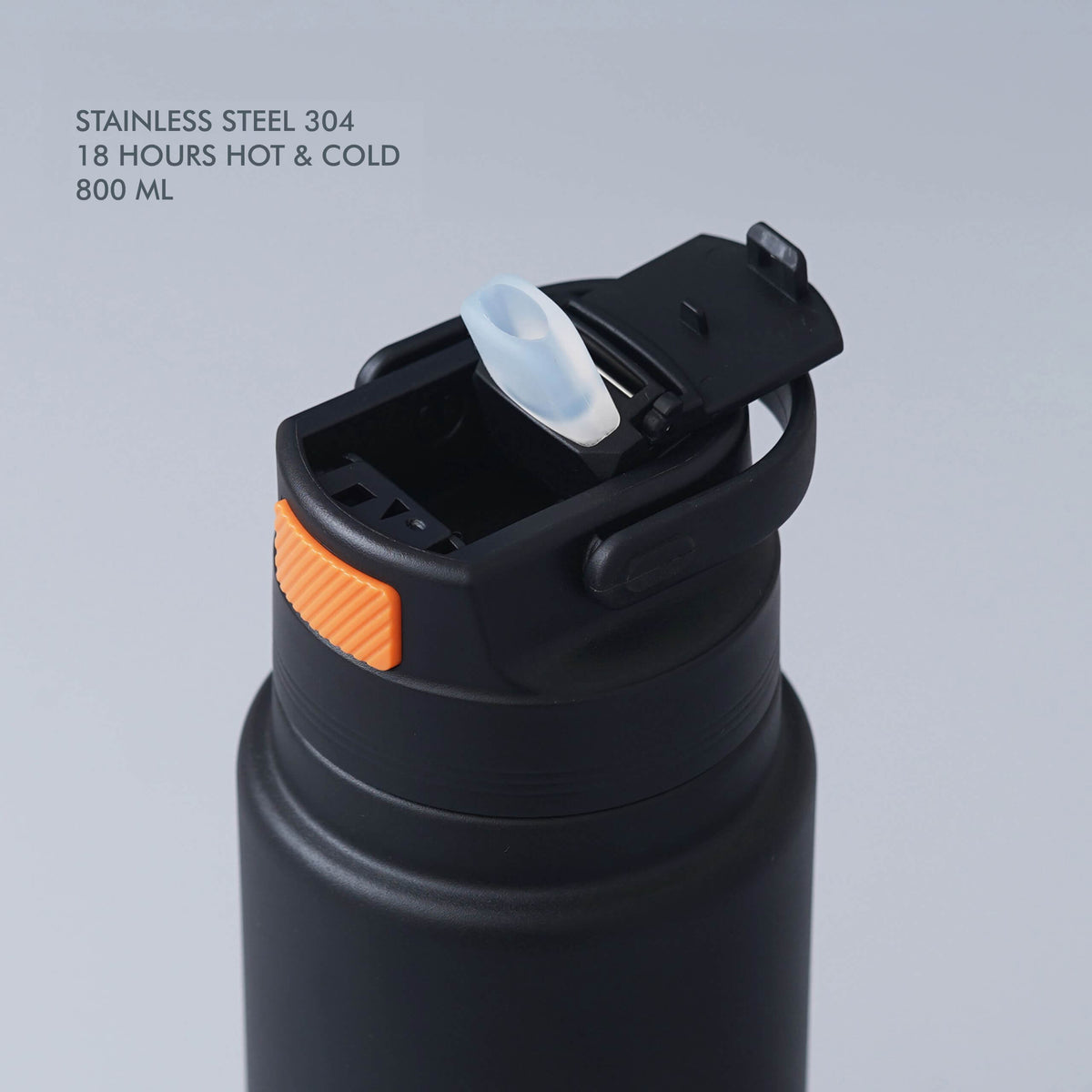 Black Stainless Steel Bottle - 800 ML