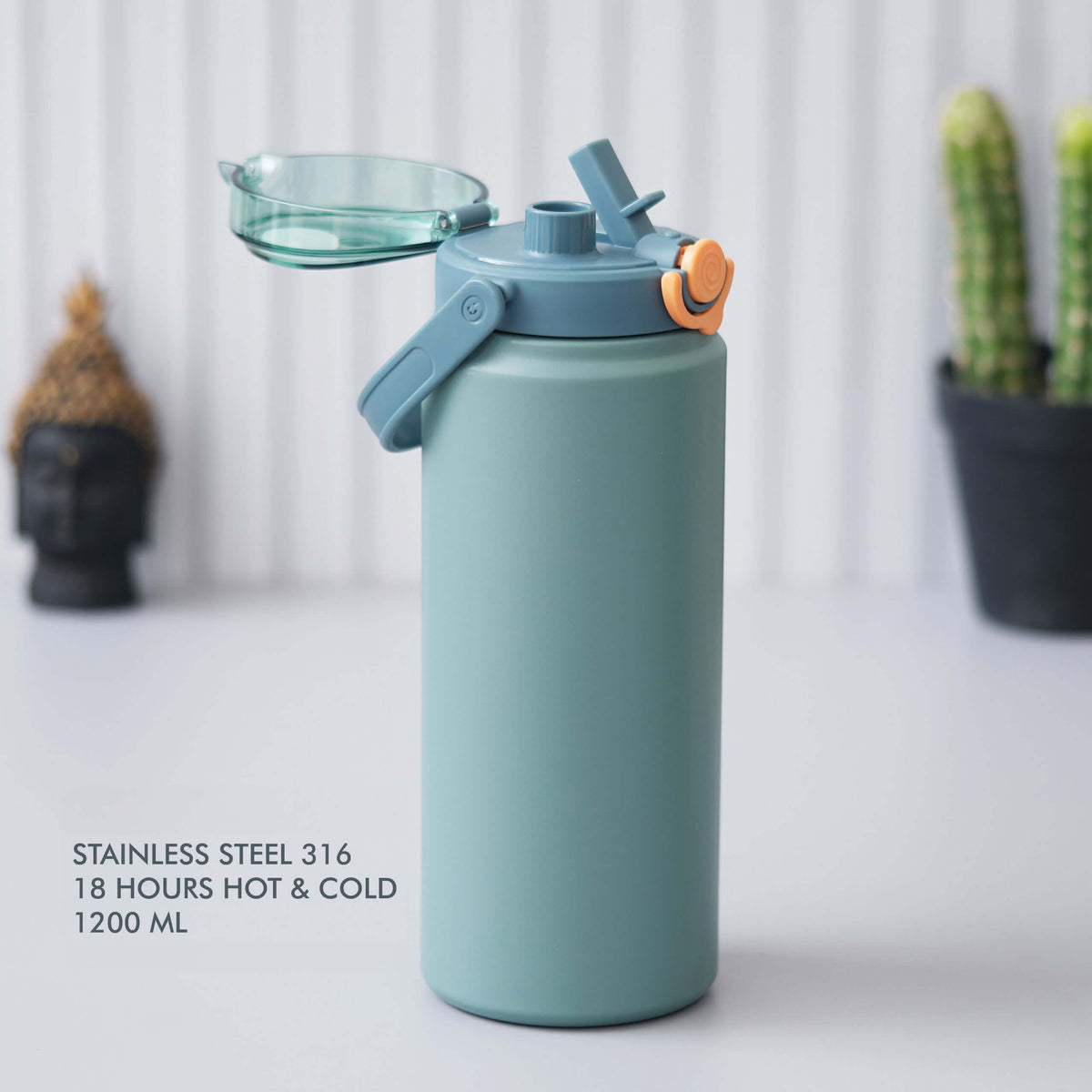 Green Stainless Steel Bottle - 1200 ML