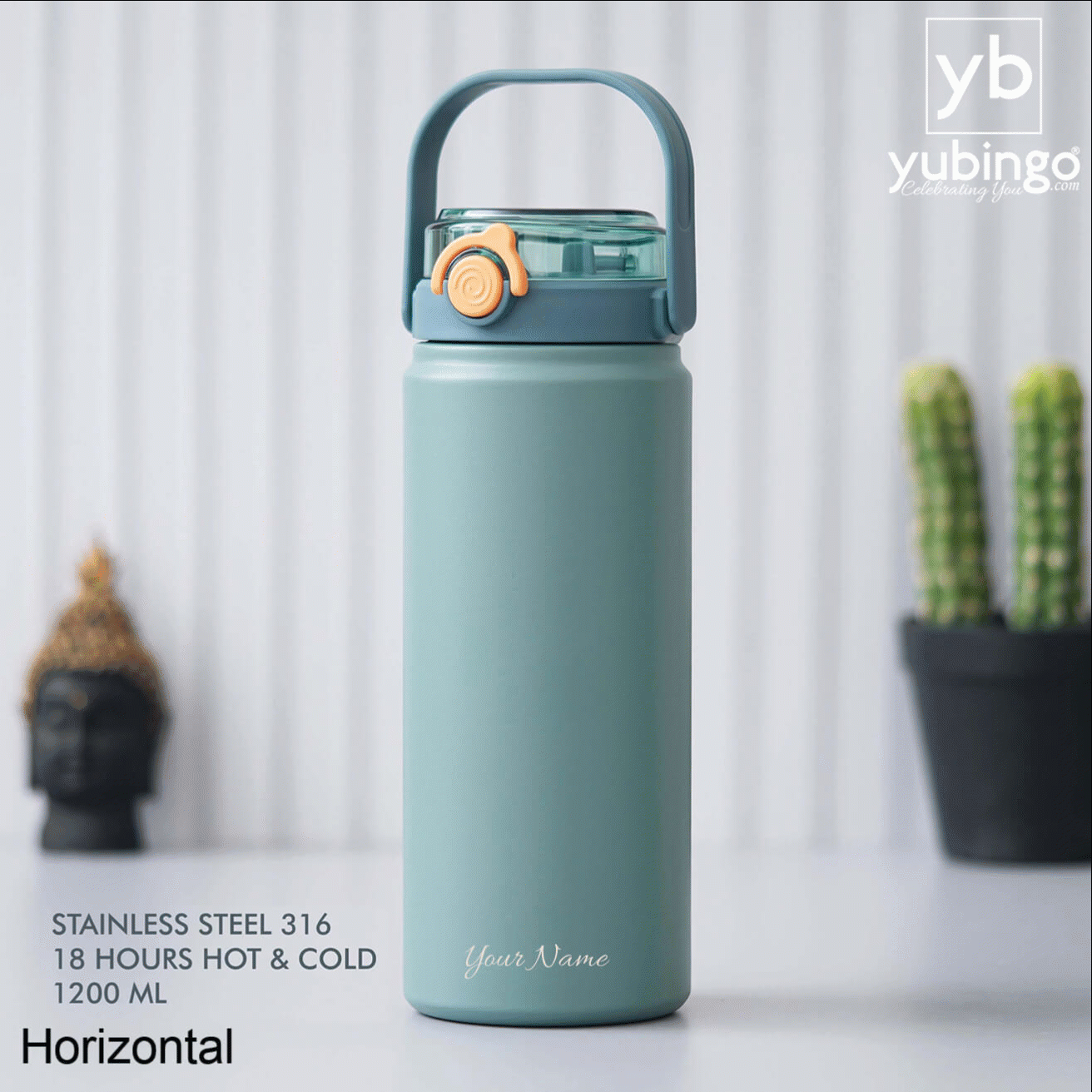 Green Stainless Steel Bottle - Perfect for Outdoor Adventures