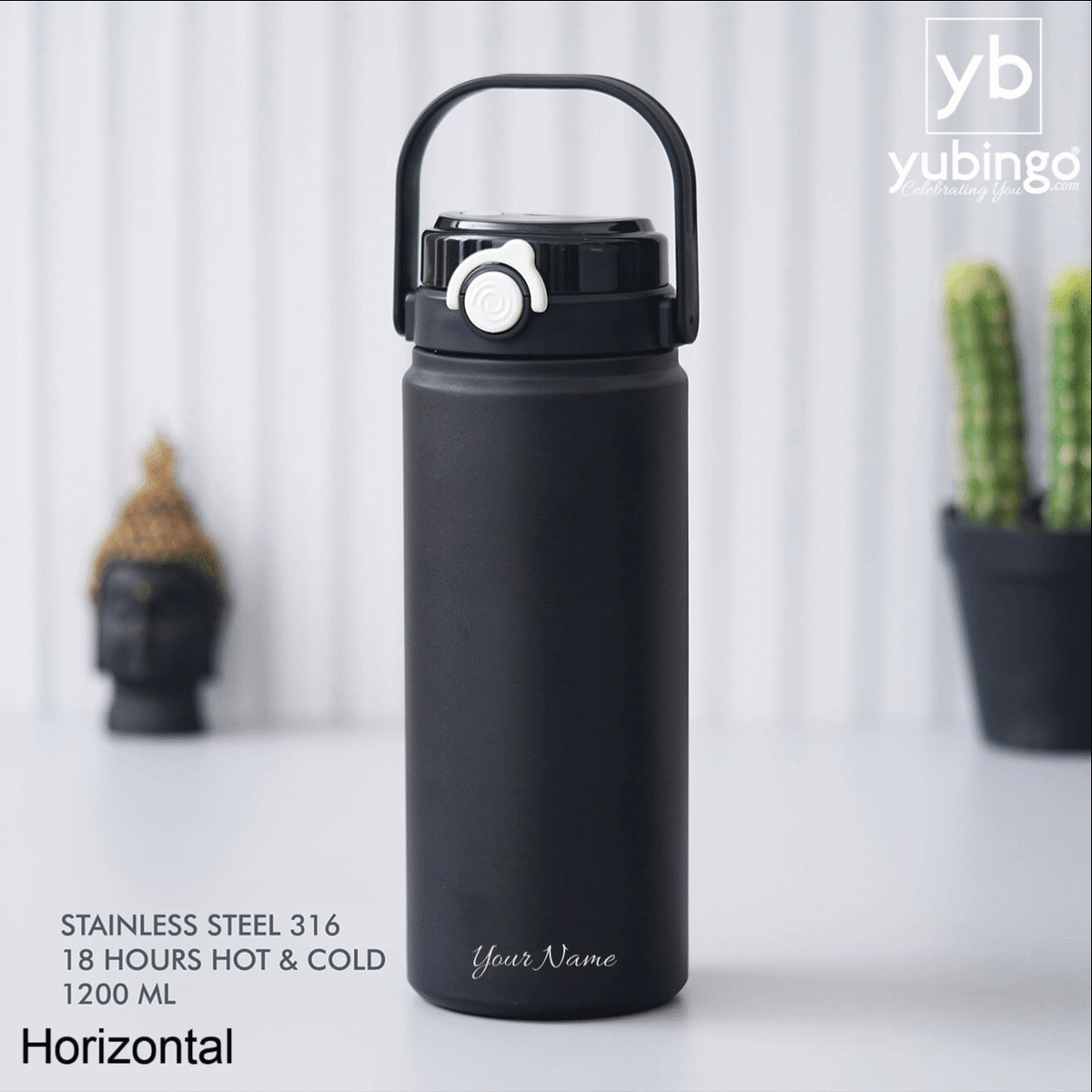 Black Stainless Steel Bottle - Perfect for Hydration
