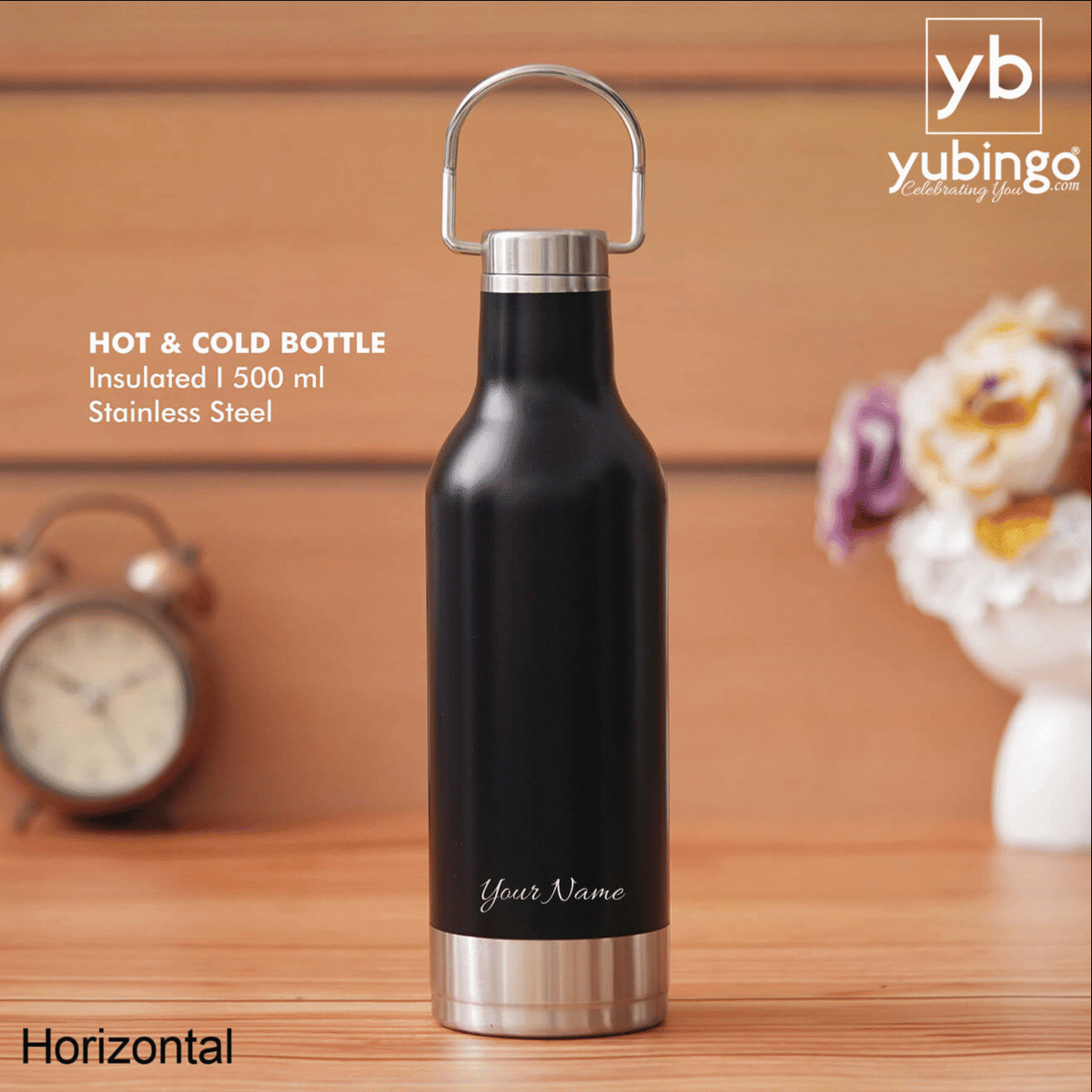 Black Stainless Steel Bottle - Perfect for Hydration