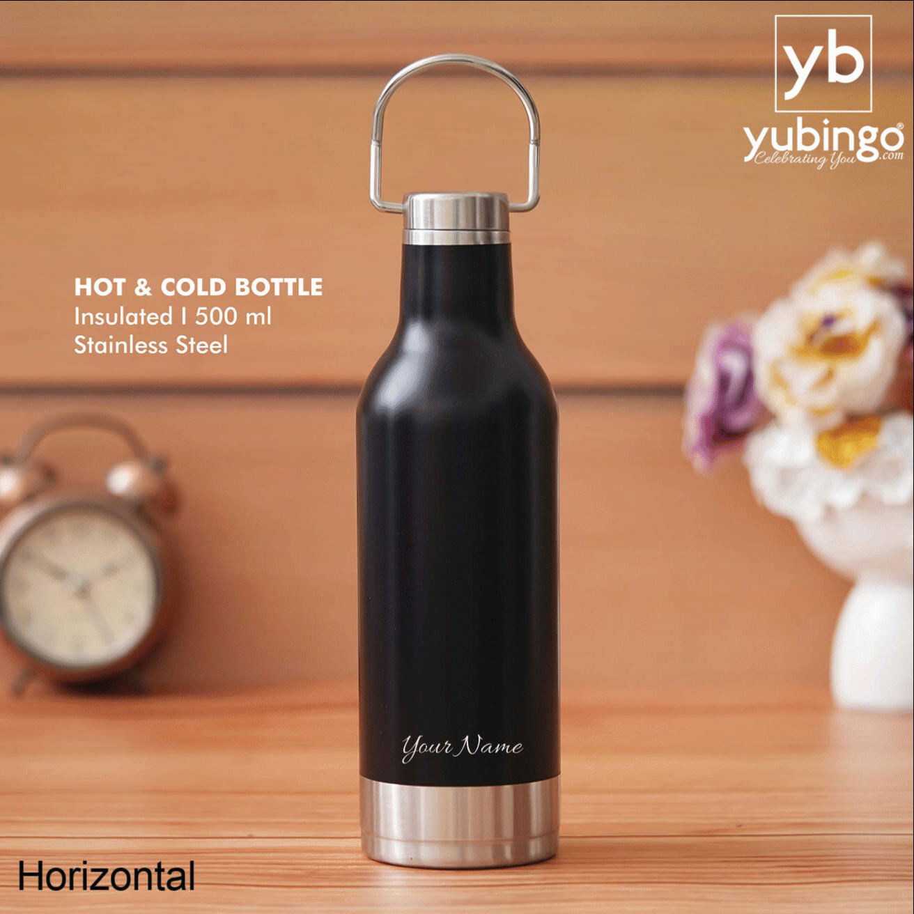 Black Stainless Steel Bottle - Perfect for Hydration