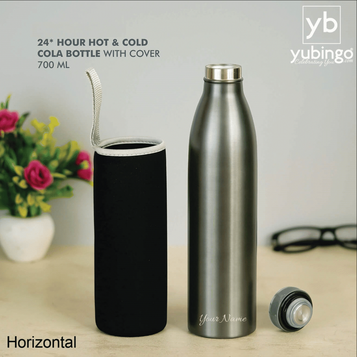 Black Stainless Steel Bottle - Ideal for Travel