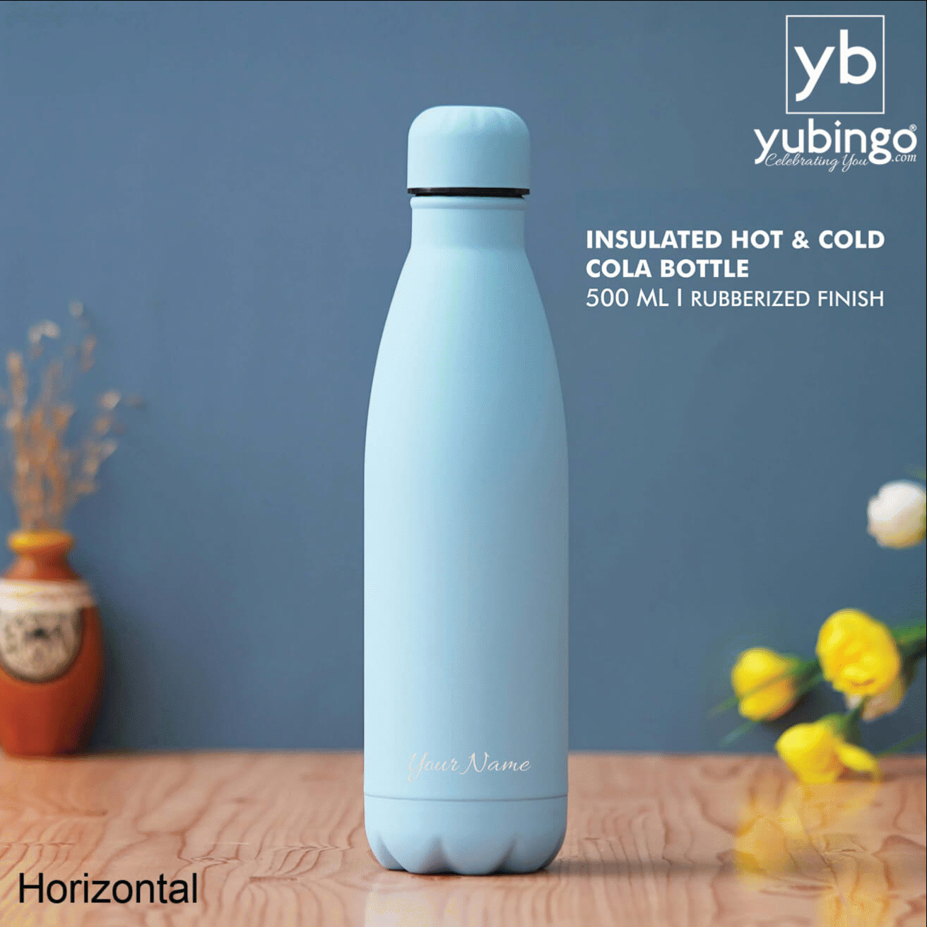 Blue Stainless Steel Bottle - Perfect for Travel