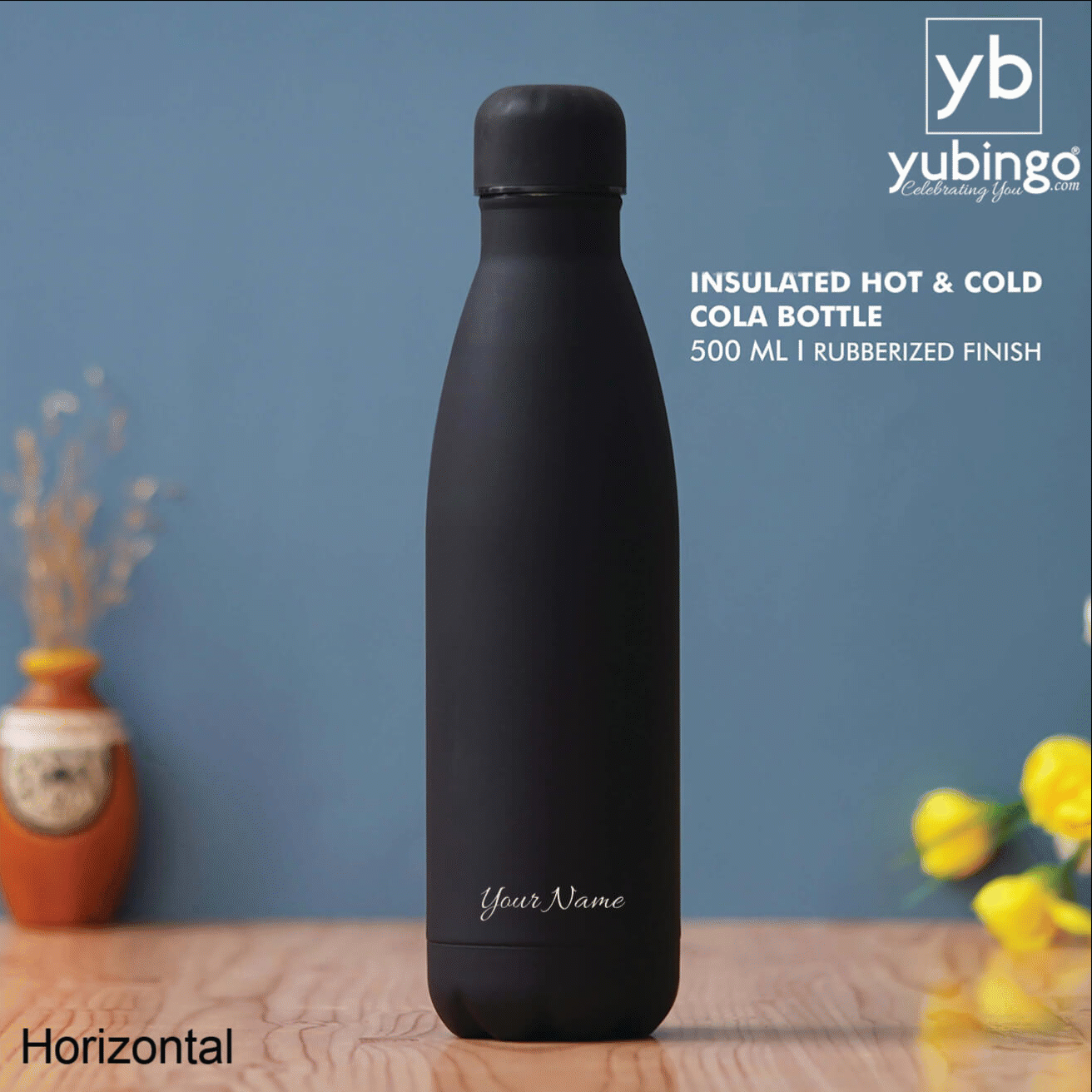 Black Stainless Steel Bottle - Perfect for Travel