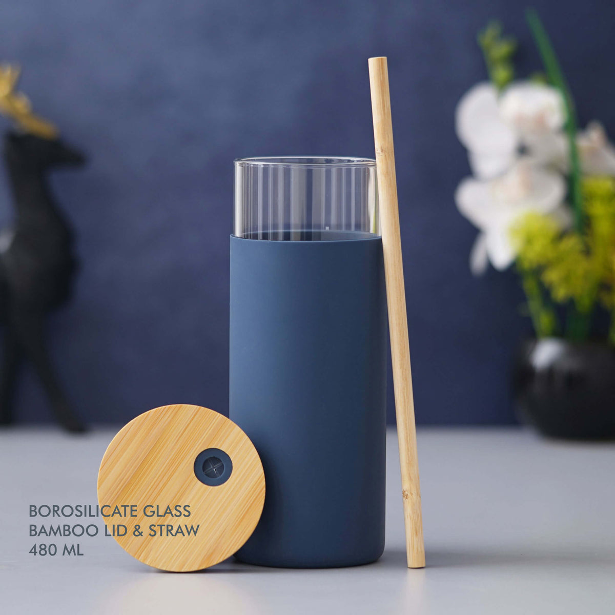 Blue Borosilicate Glass - 480 ML