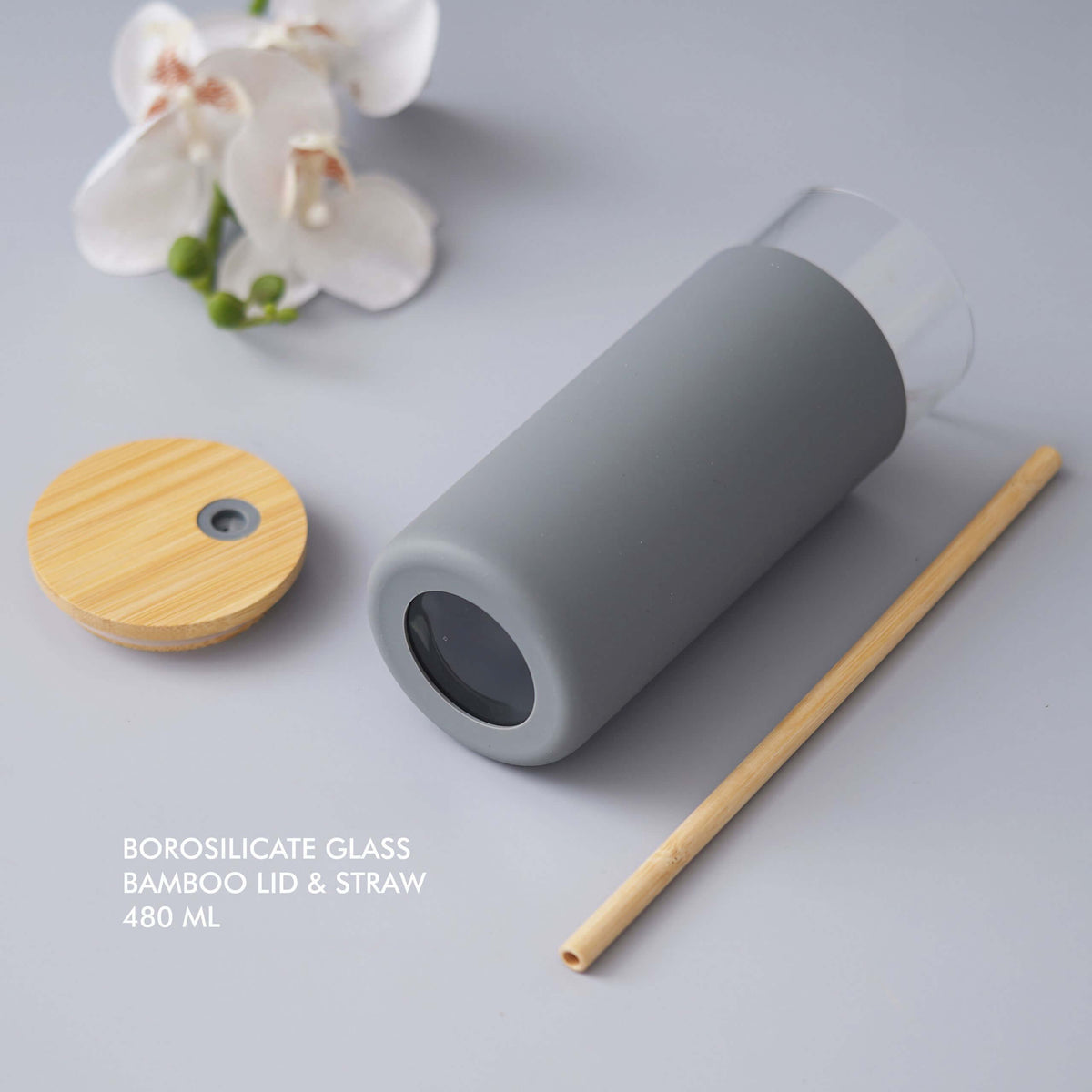 Grey Borosilicate Glass - 480 ML