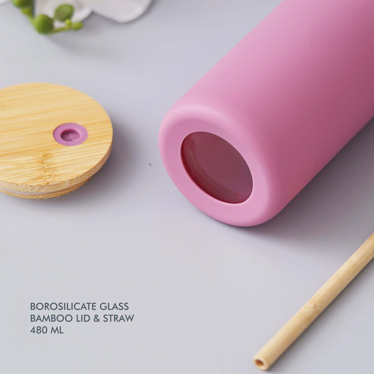 Pink Borosilicate Glass - 480 ML
