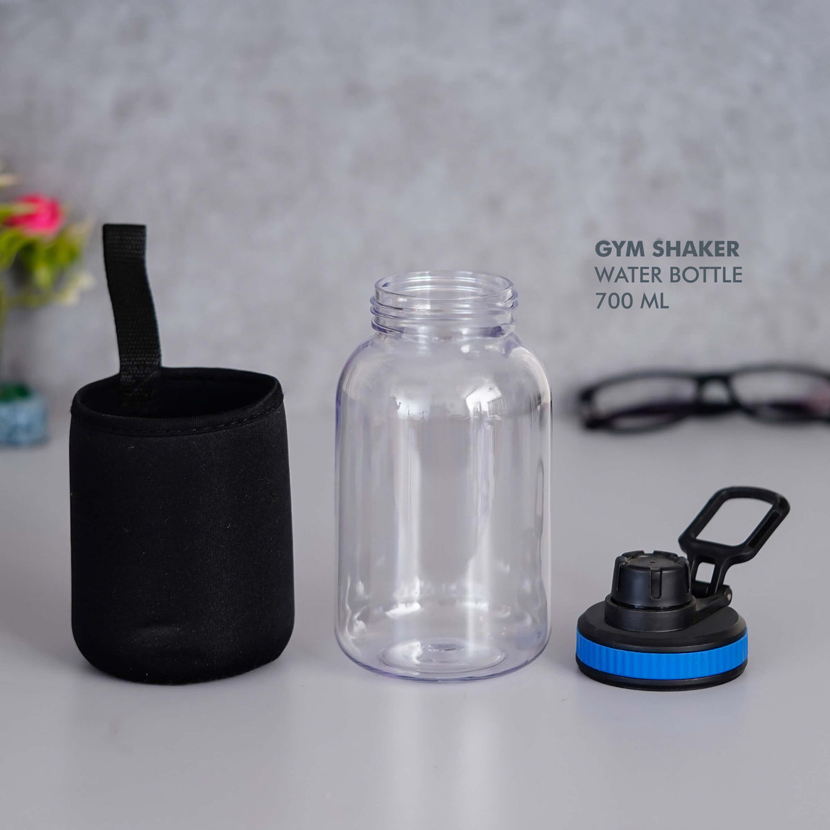 Gym Shaker - Blue, 700 ML