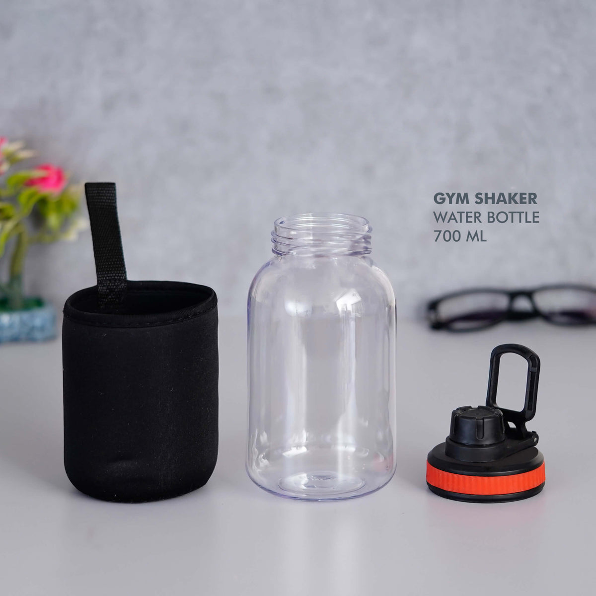 Gym Shaker - Red, 700 ML