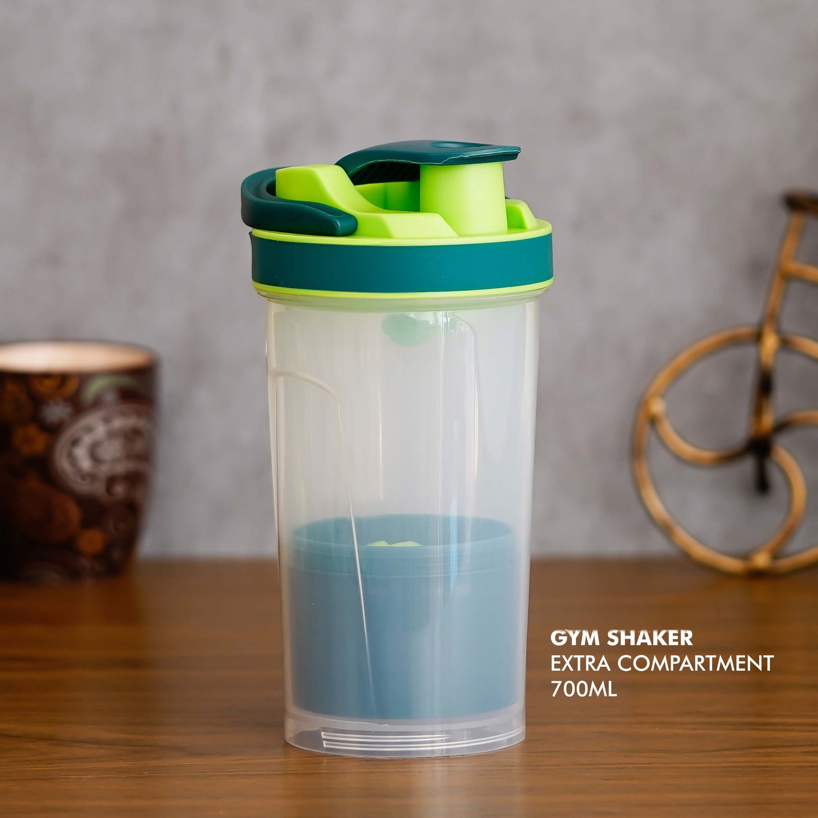 Gym Shaker with Extra Compartment - 700 ML