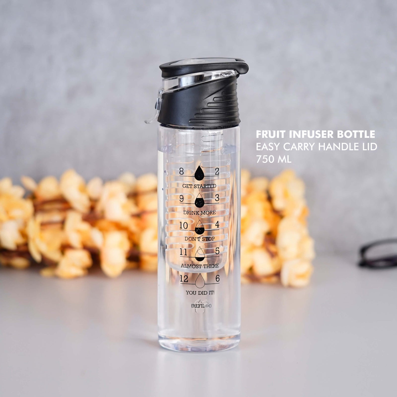 Personalized Fruit Infuser Plastic Bottle - Stay Motivated