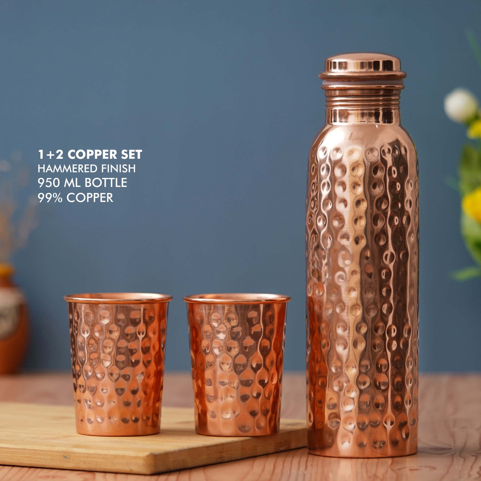 Deluxe Hammered Copper Gift Set - Timeless Elegance in Every Sip