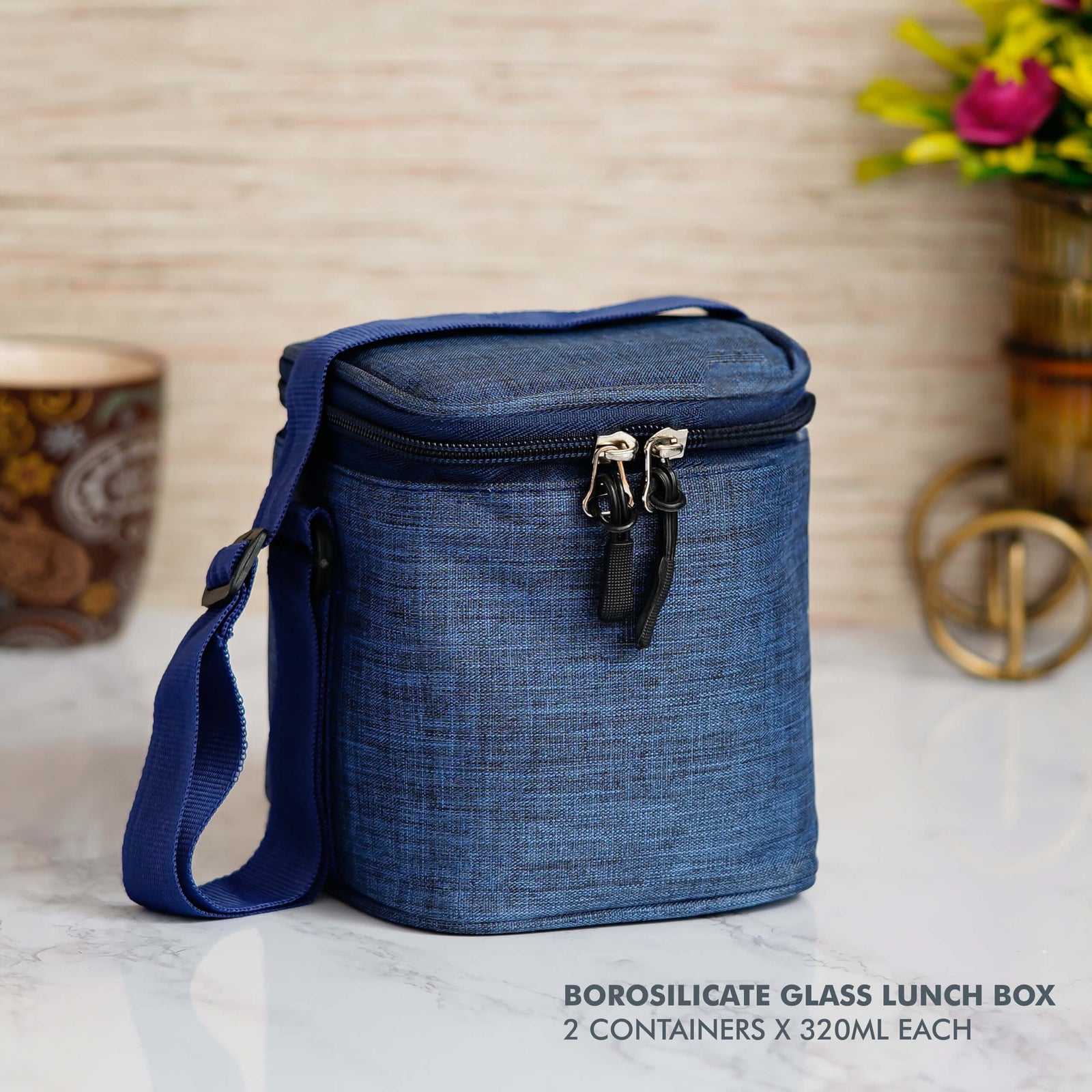 Compact Borosilicate Glass Lunch Box Set - Perfect for Portion Control