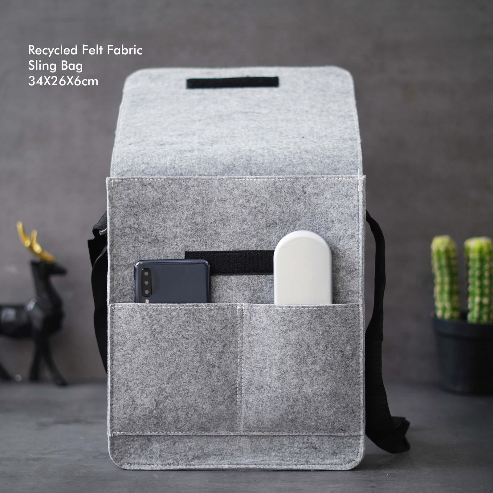Stylish Grey Sling Bag - Eco-Friendly Convenience