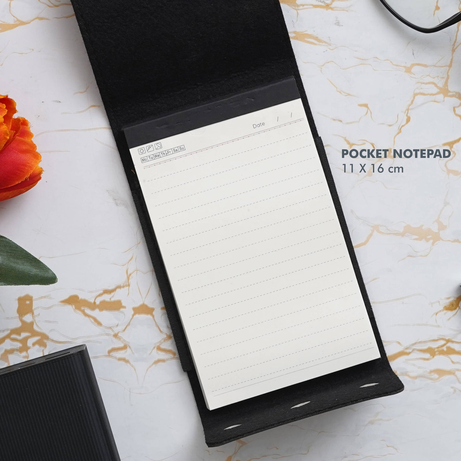 Vegan Leather Pocket Notepad - Compact & Stylish