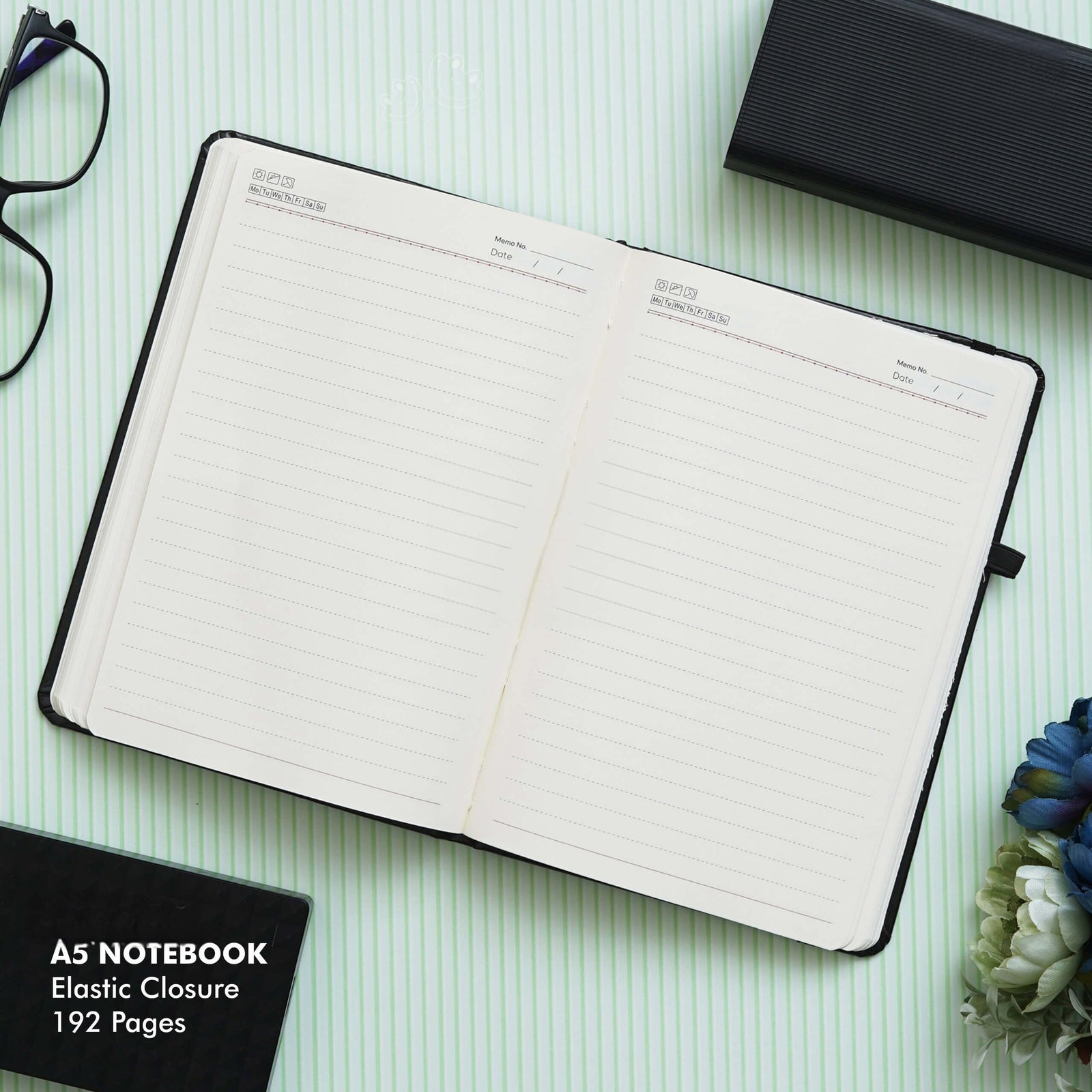 Elegant Black A5 PU Notebook - Capture Your Moments