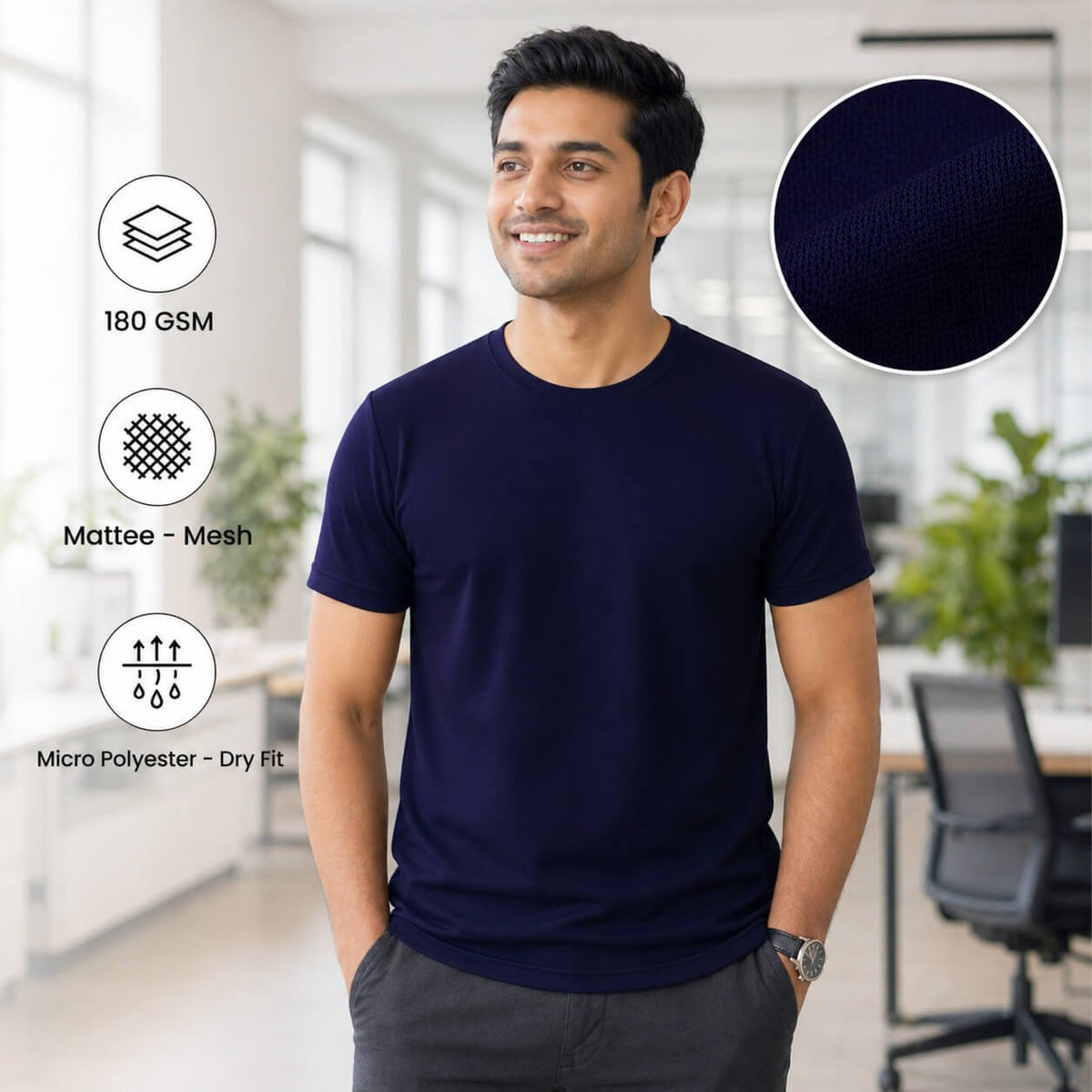 Yankees Navy Blue round-neck T-shirt for corporate gifting