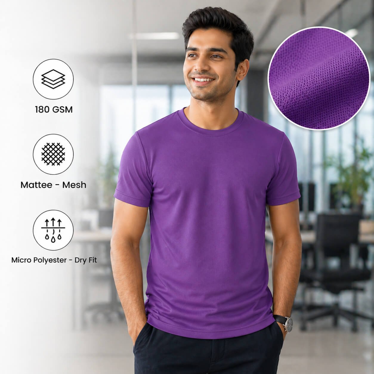 Yankees Purple round-neck T-shirt for corporate gifting