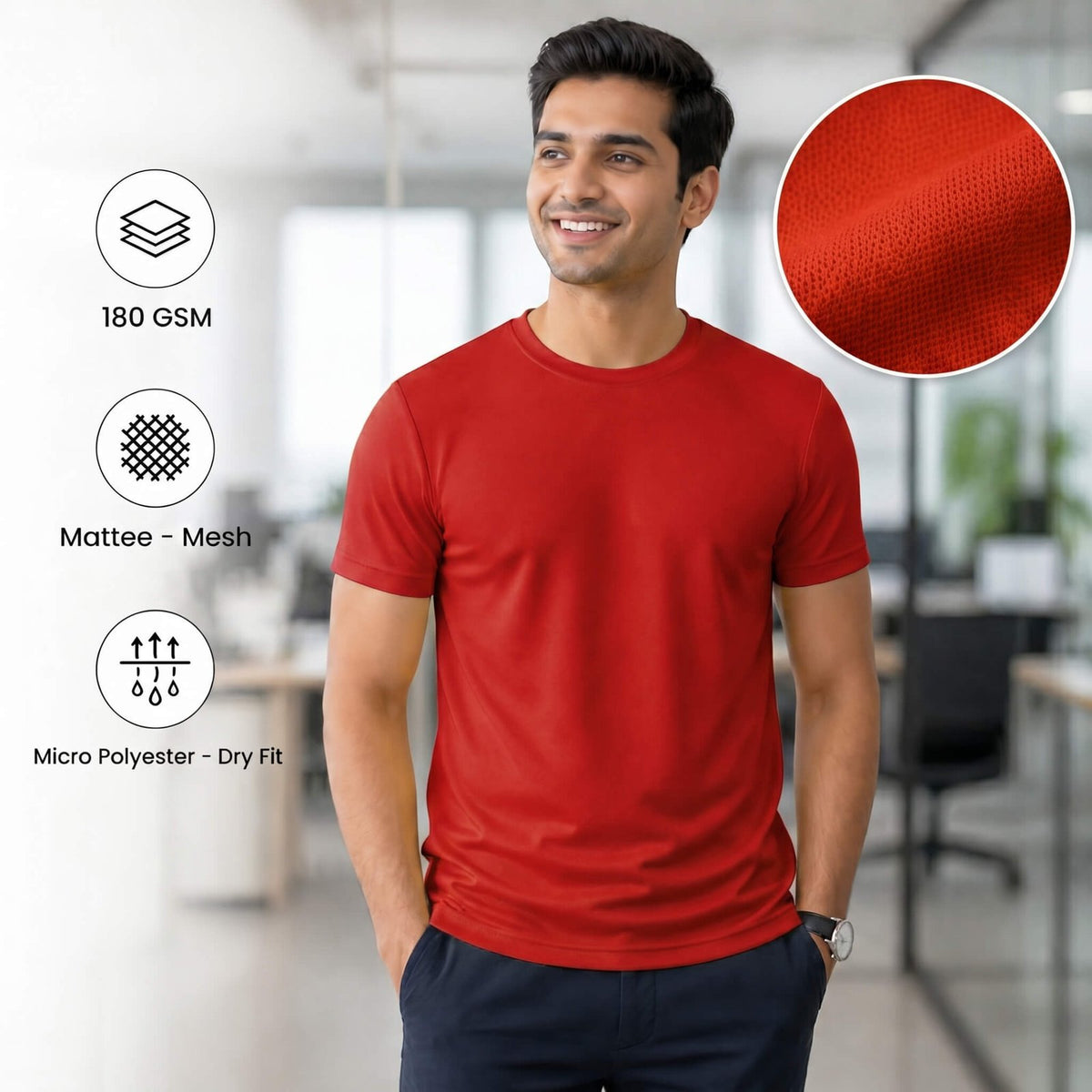Yankees Red round-neck T-shirt for corporate gifting