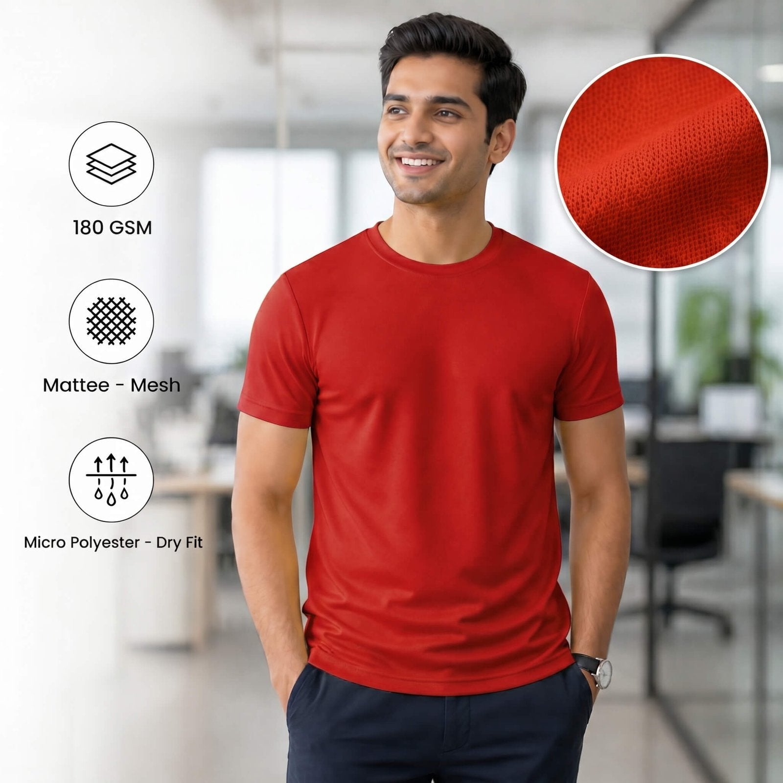 Yankees Red round-neck T-shirt for corporate gifting