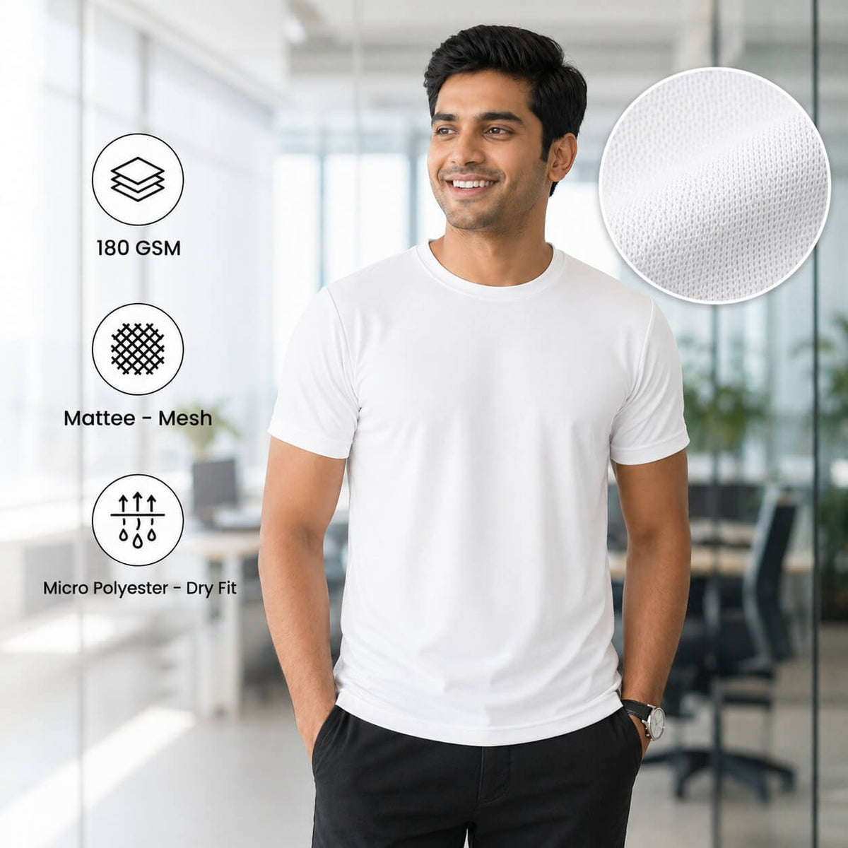 Yankees White round-neck T-shirt for corporate gifting