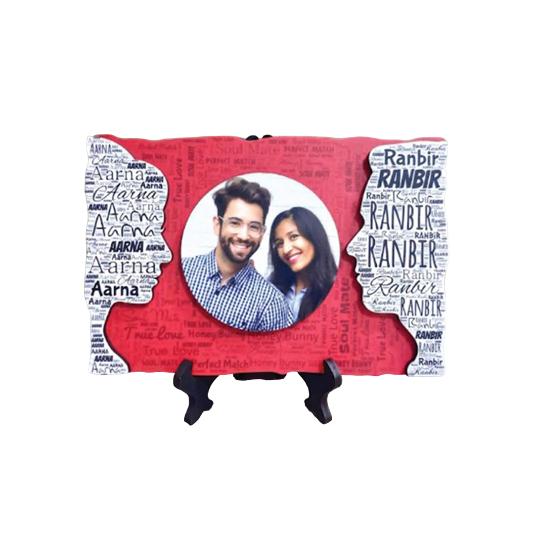 Wooden Plaque Photo Frame - MDF Wood, 8x6 Inches