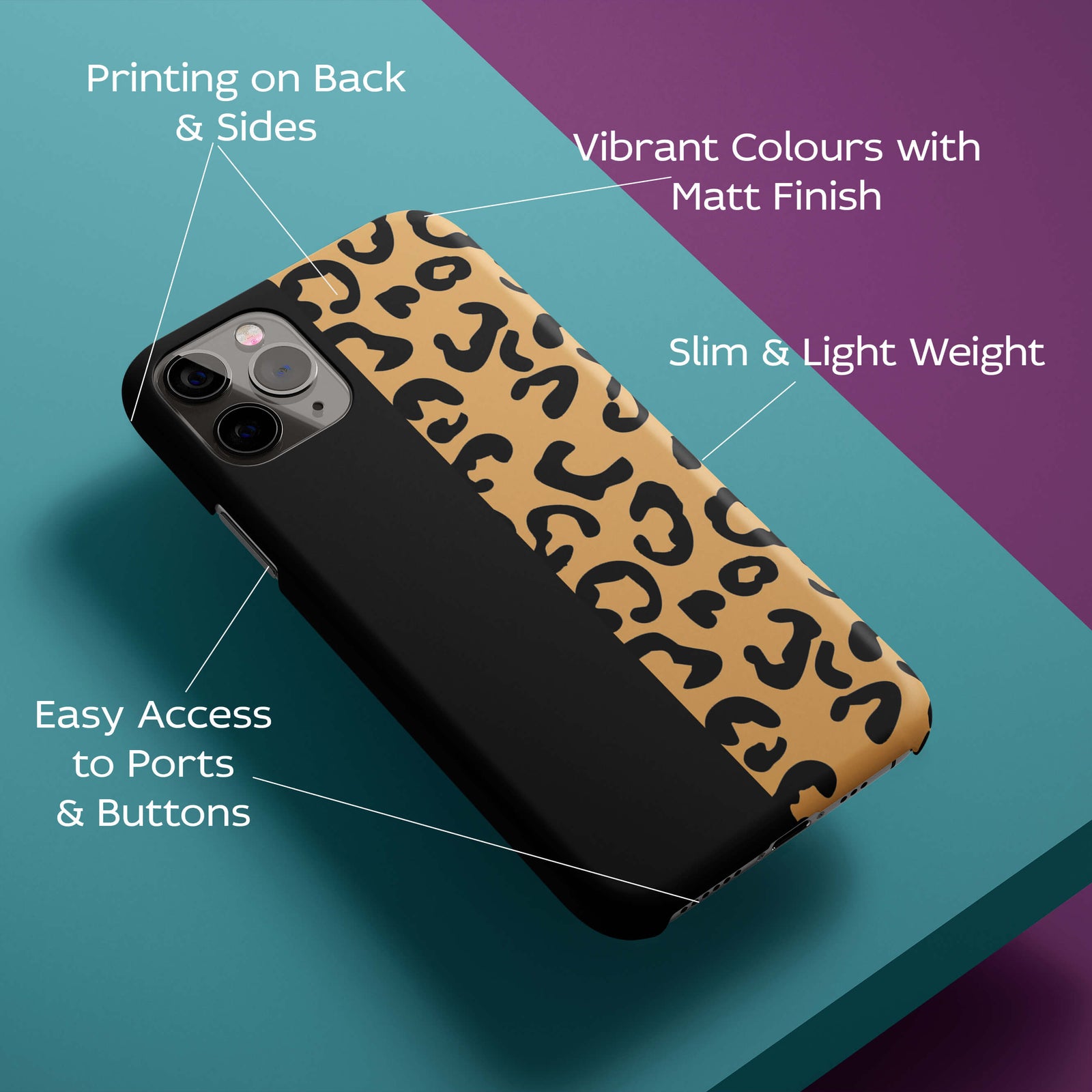 Animal Black Pattern Back Cover for HardPlasticPS1315Hard Plastic