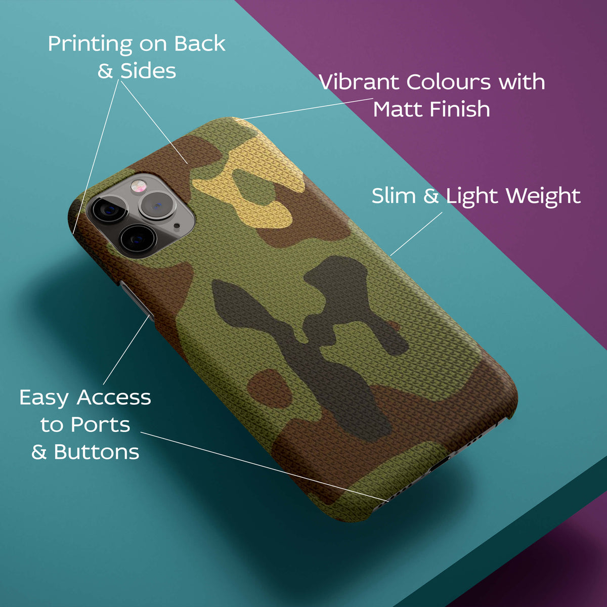 Army Camouflage Back Cover for HardPlasticD2111Hard Plastic-Image 2