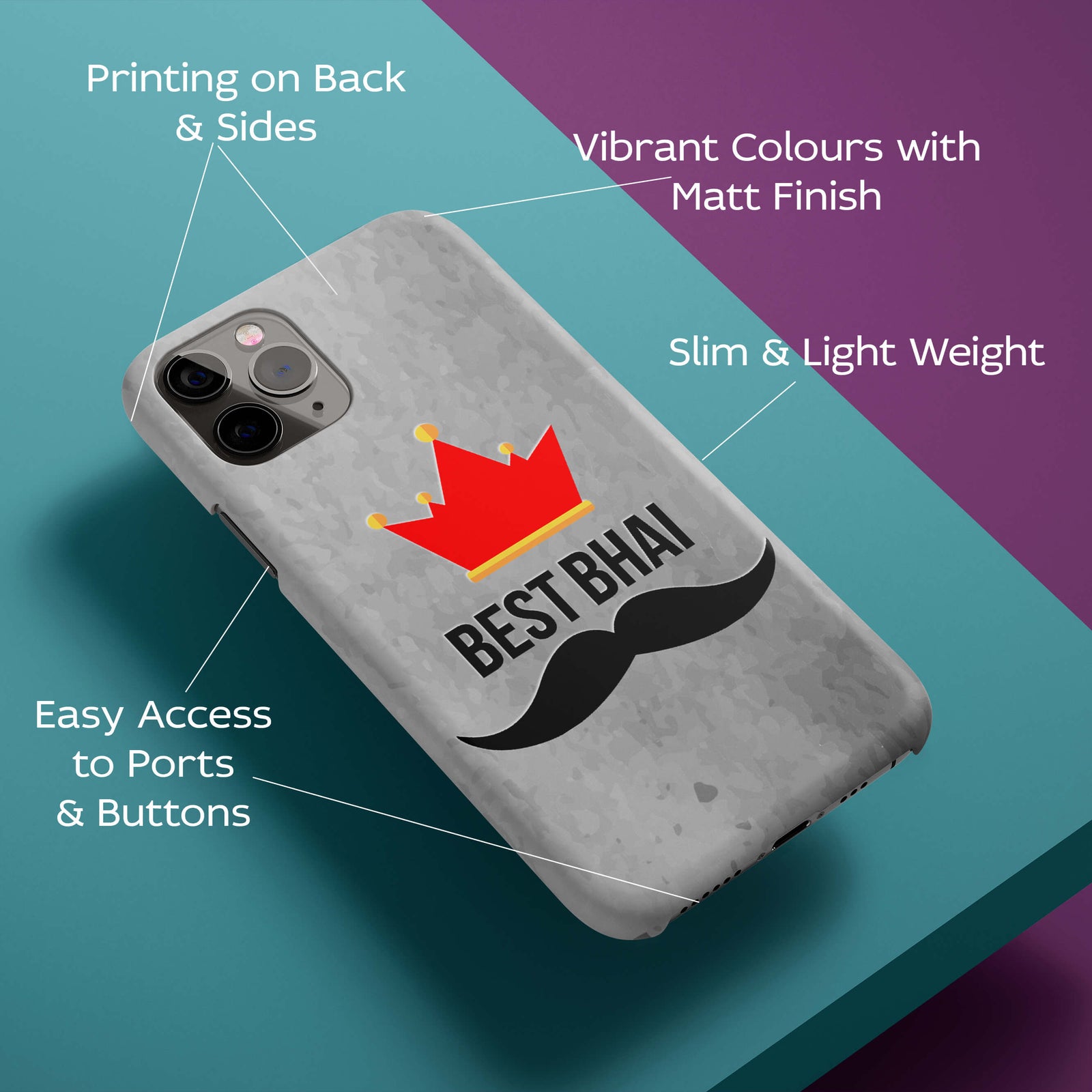 Best Bhai Back Cover for HardPlasticU0033Hard Plastic