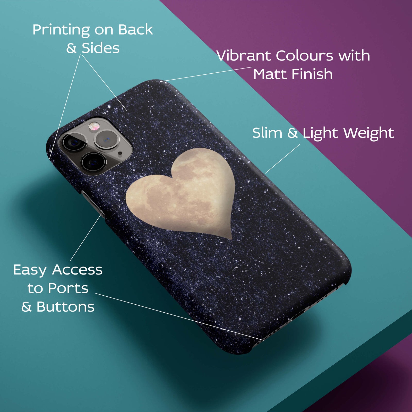 Big Heart Back Cover for HardPlasticA0175Hard Plastic