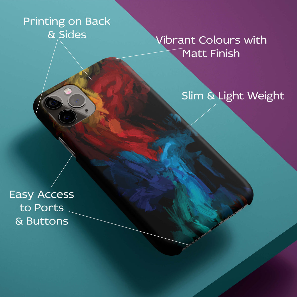 Black Abstract Back Cover for HardPlasticGF0024Hard Plastic-Image 2