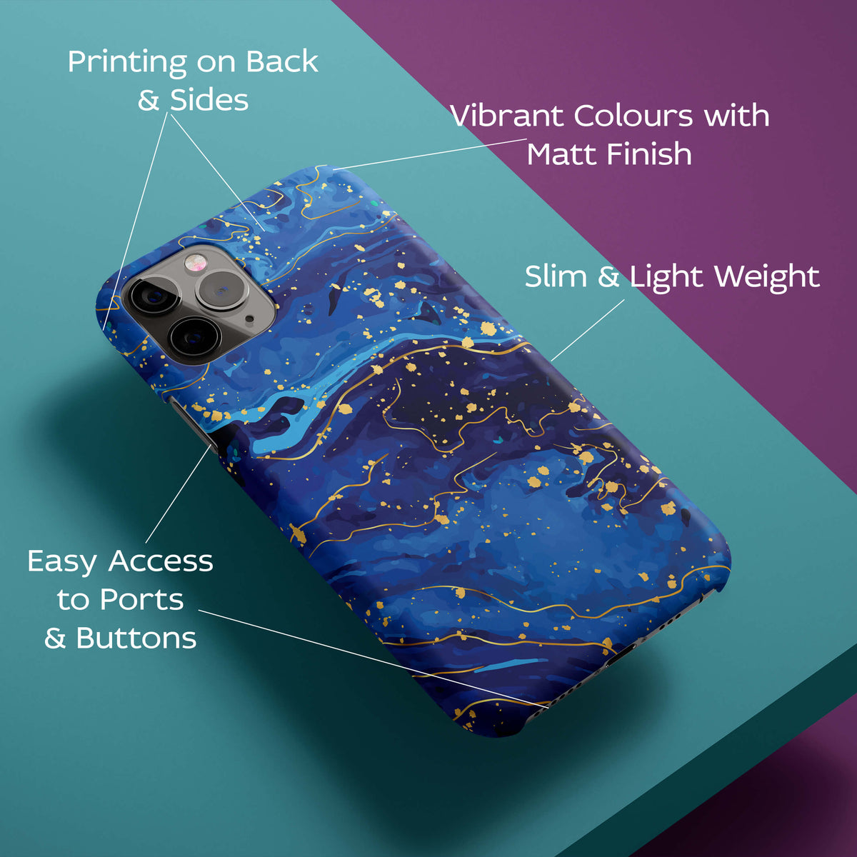 Blue Galaxy Back Cover for HardPlasticIK0027Hard Plastic-Image 2