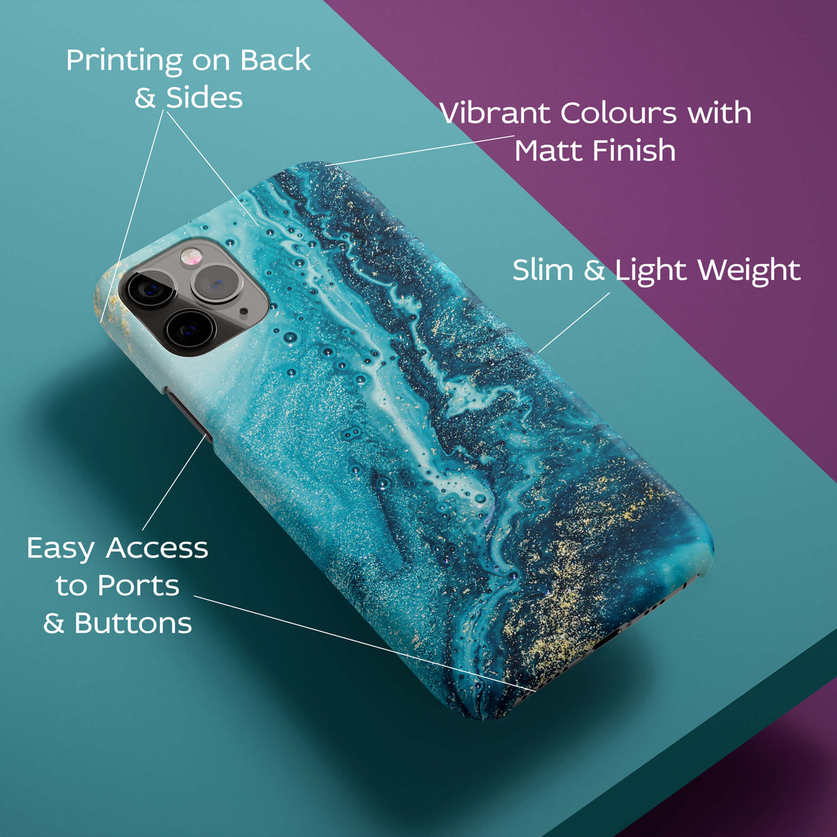 Blue Marbles Back Cover for HardPlasticPS1317Hard Plastic-Image 2