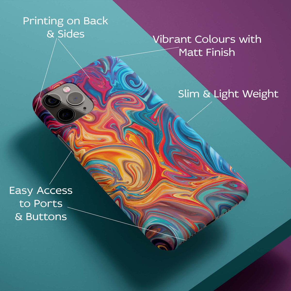 Colourful Art Back Cover for HardPlasticIK0023Hard Plastic-Image 2