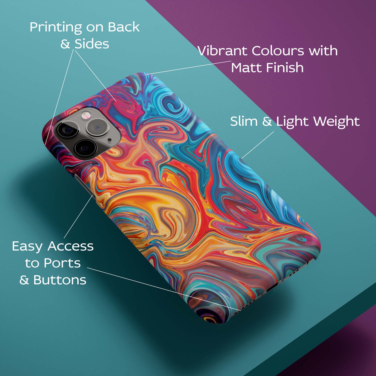 Colourful Art Back Cover for HardPlasticIK0023Hard Plastic