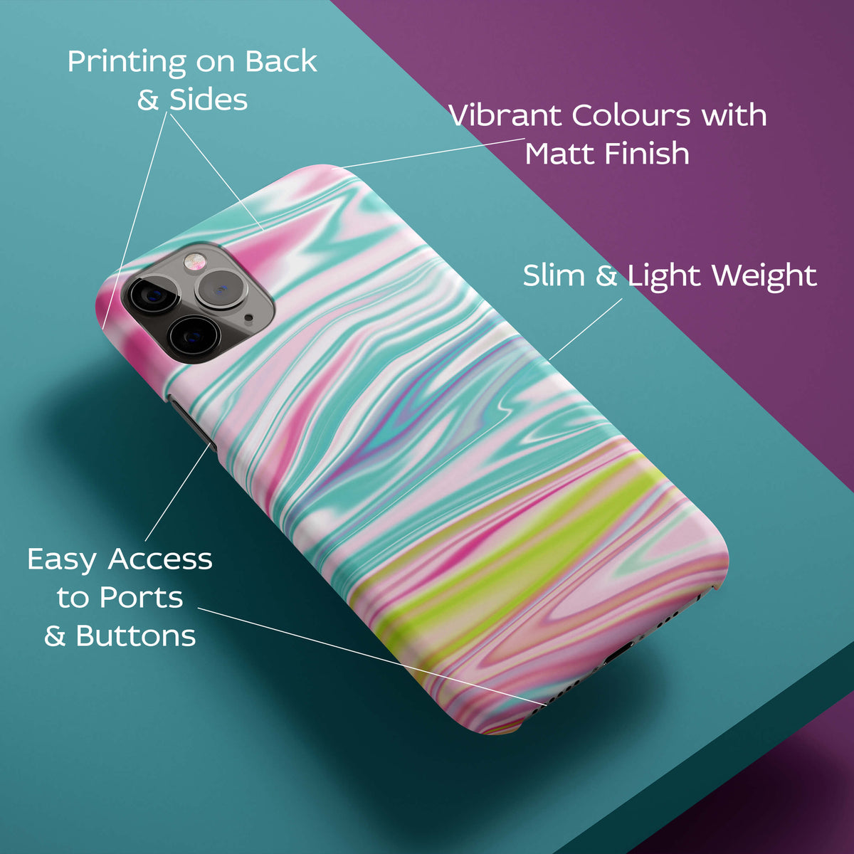 Colourful Marble Back Cover for HardPlasticG0200Hard Plastic-Image 2